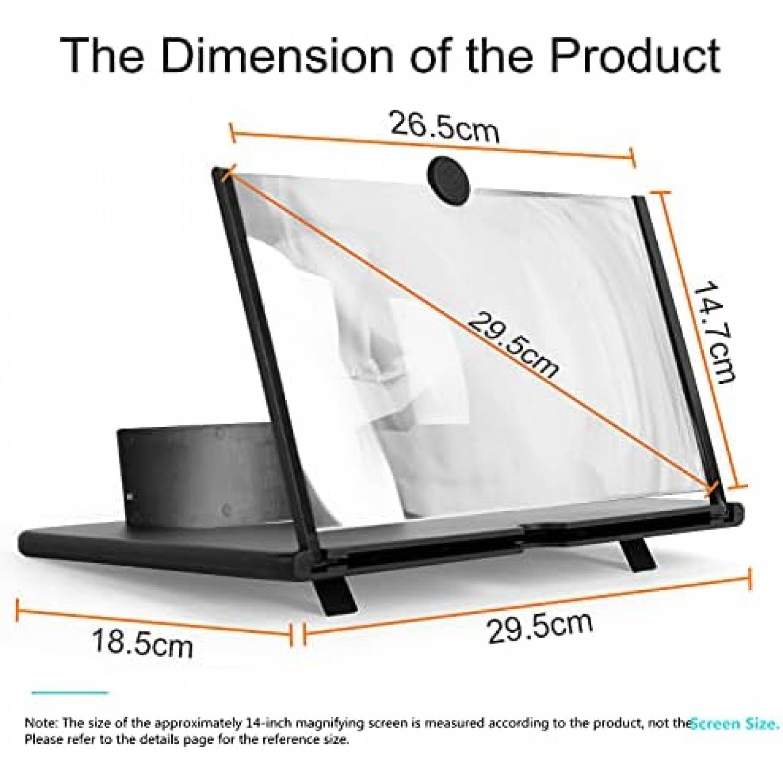 Lupa de Pantalla Aircover Para Teléfono Plegable -Negro