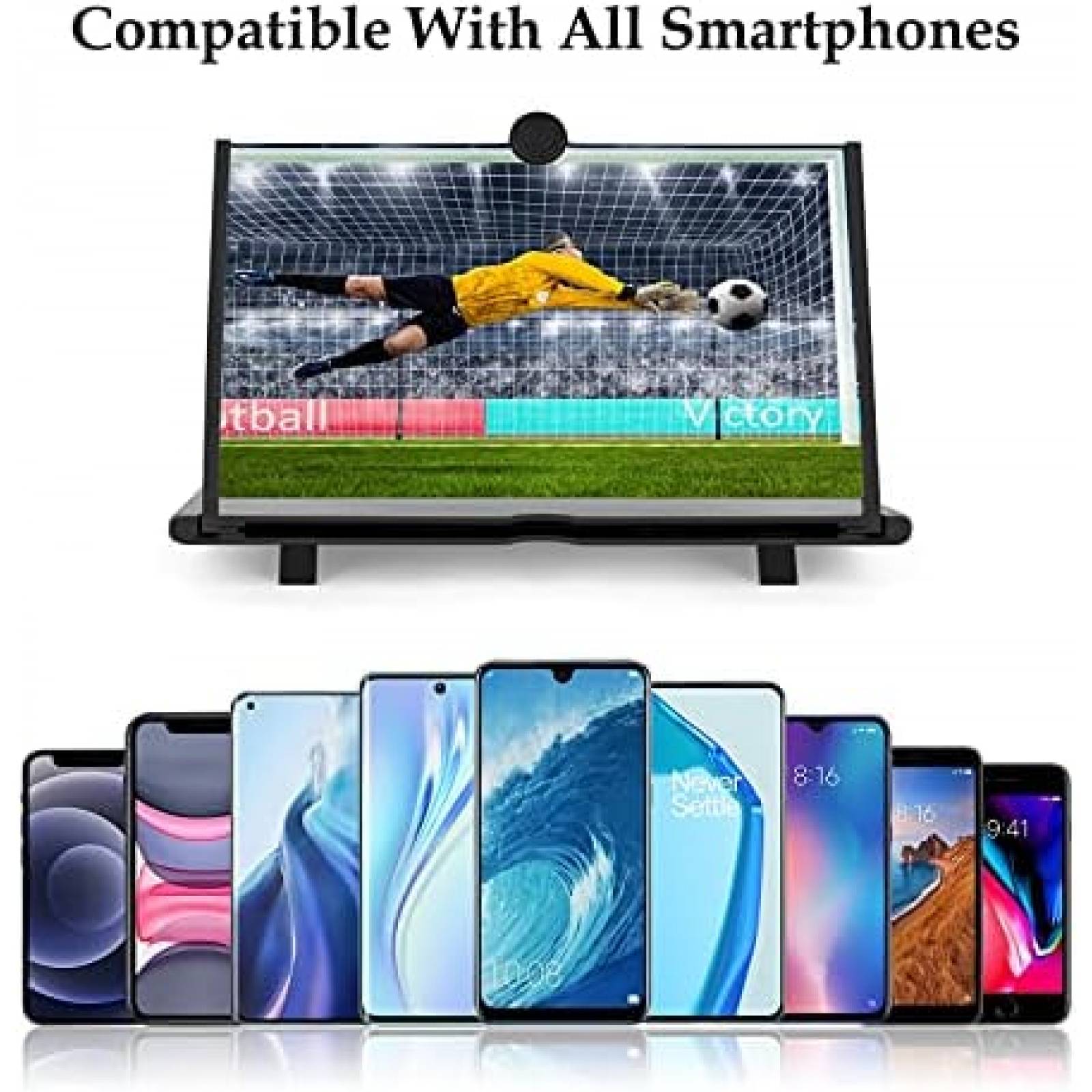 Lupa de Pantalla Aircover Para Teléfono Plegable -Negro