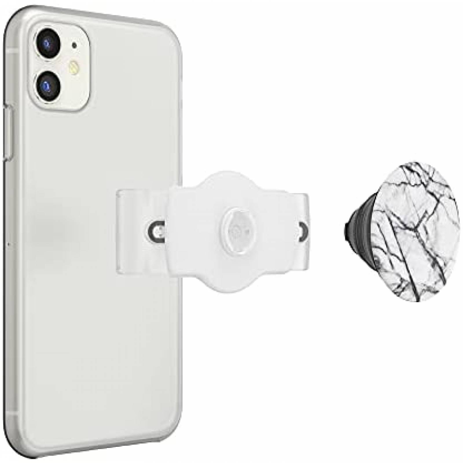 Soporte de Agarre PopSockets Mármol para Celular -Blanco