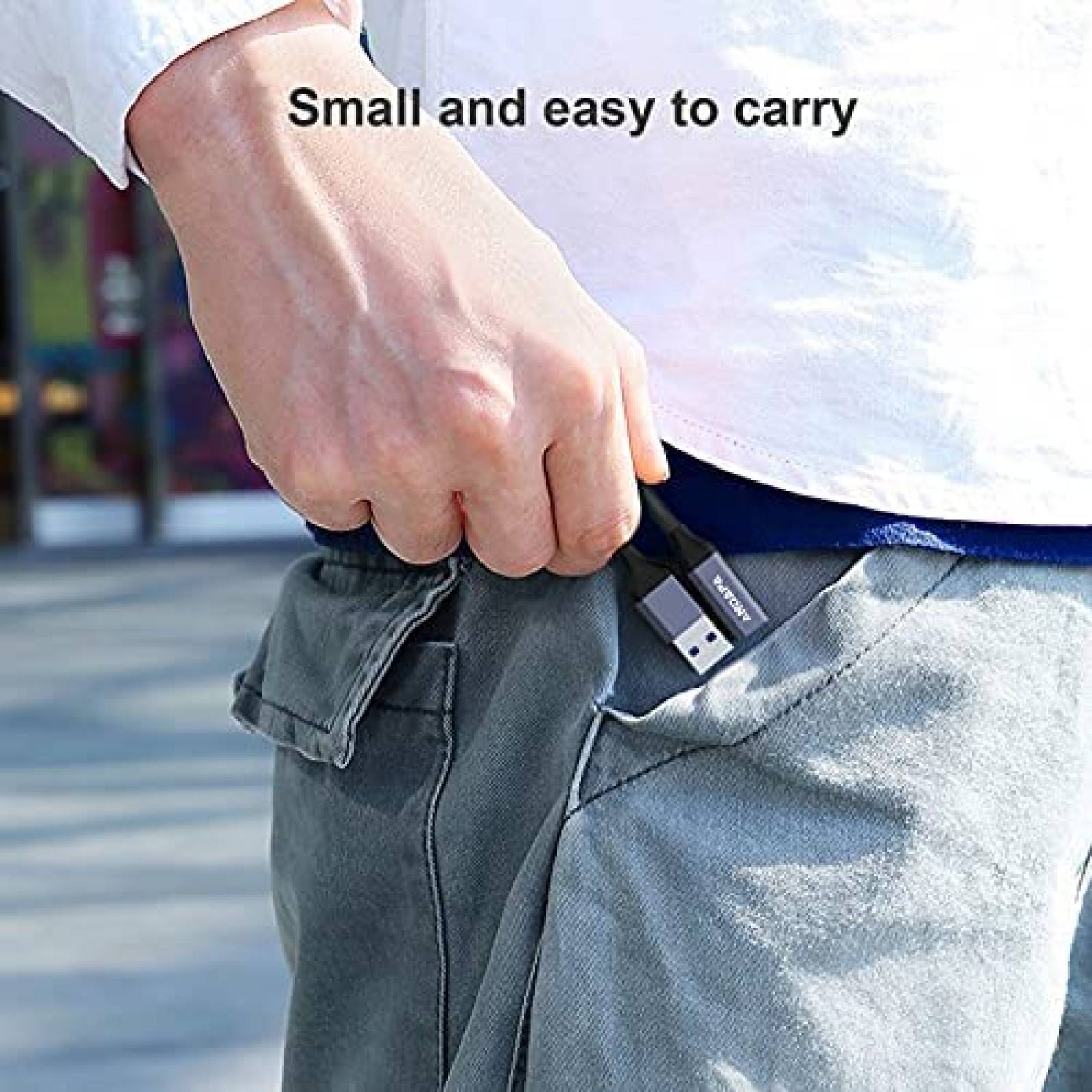 Adaptador USB C ANDAPA USB C hembra a USB macho -Gris