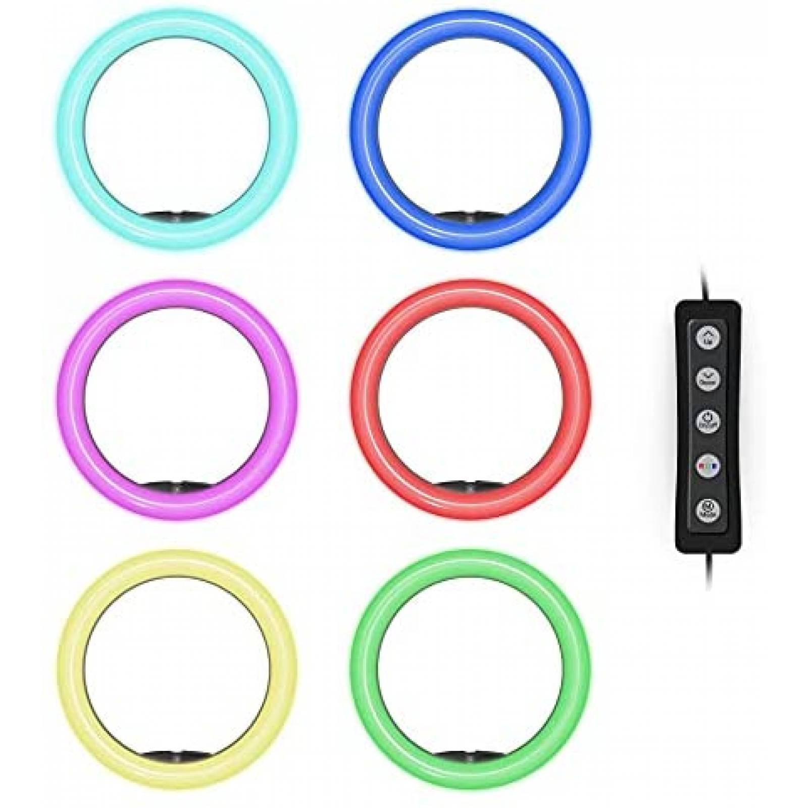 Anillo de luz Dixie & Charli LED Color Pro Series de 8"