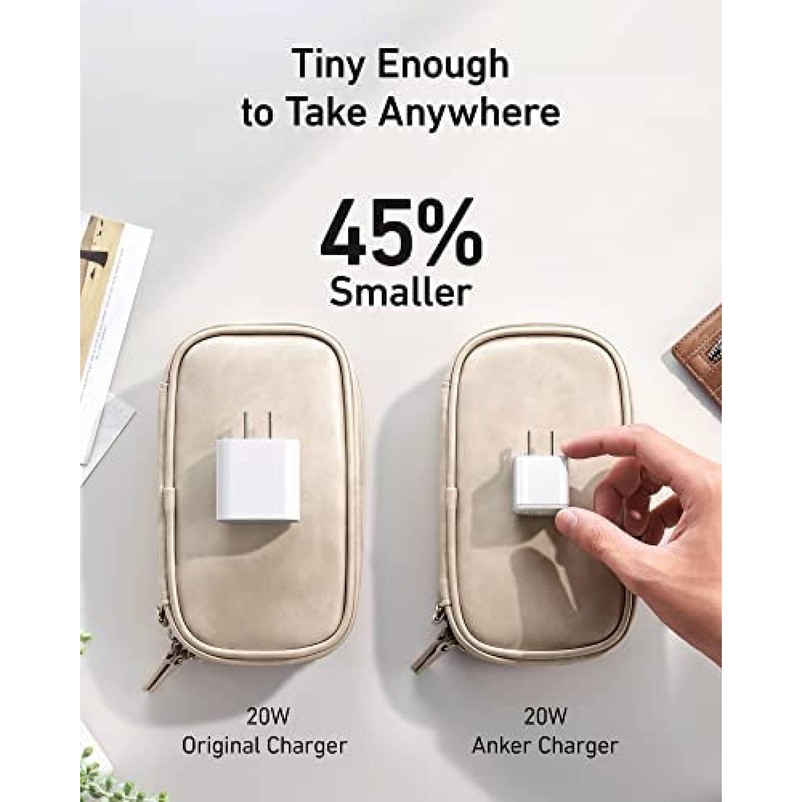 Cargador Anker Nano Pro USB C 20W Compacto Compatible