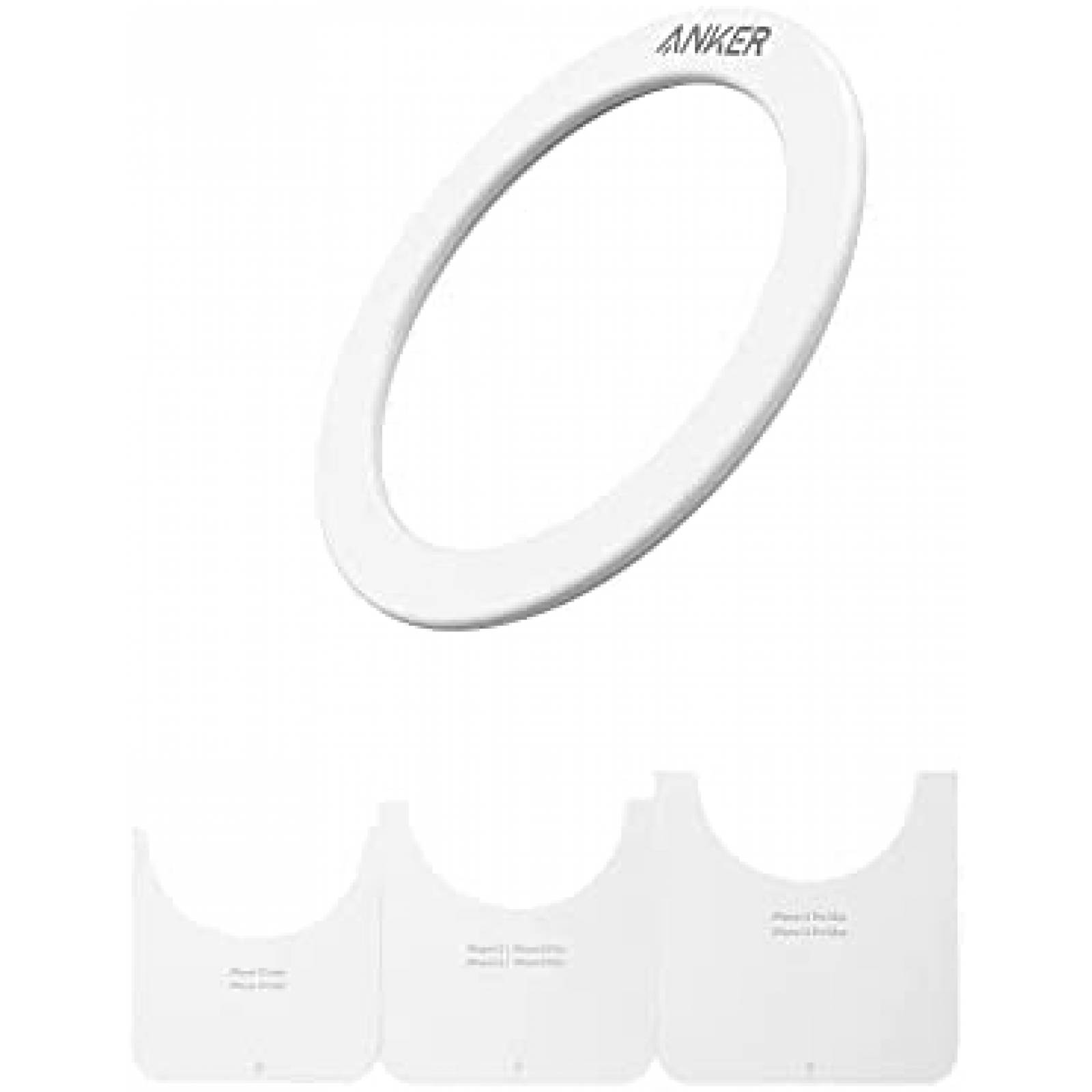Anillo Metálico Anker 310 Ring Compatible Magnético -Blanco