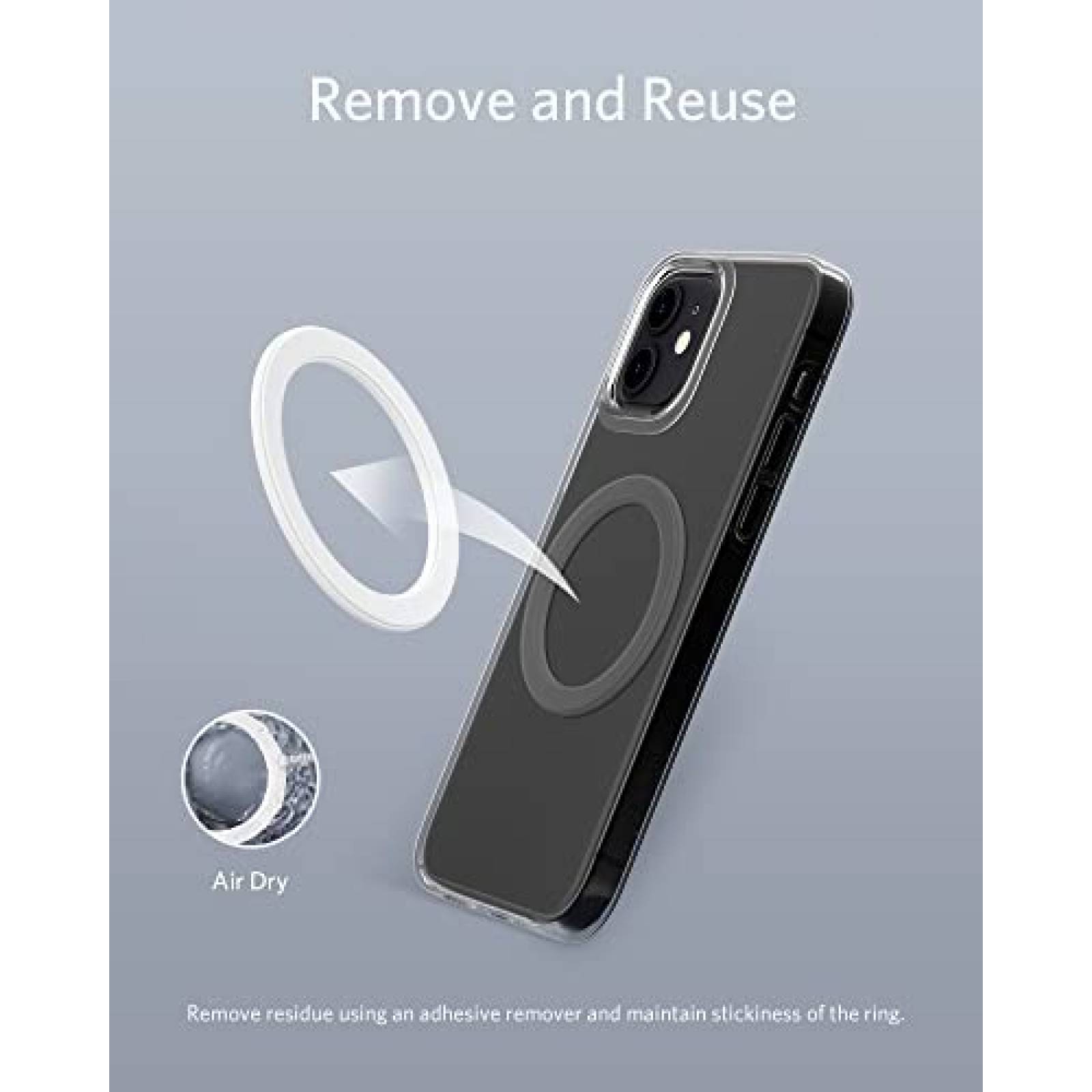 Anillo Metálico Anker 310 Ring Compatible Magnético -Blanco