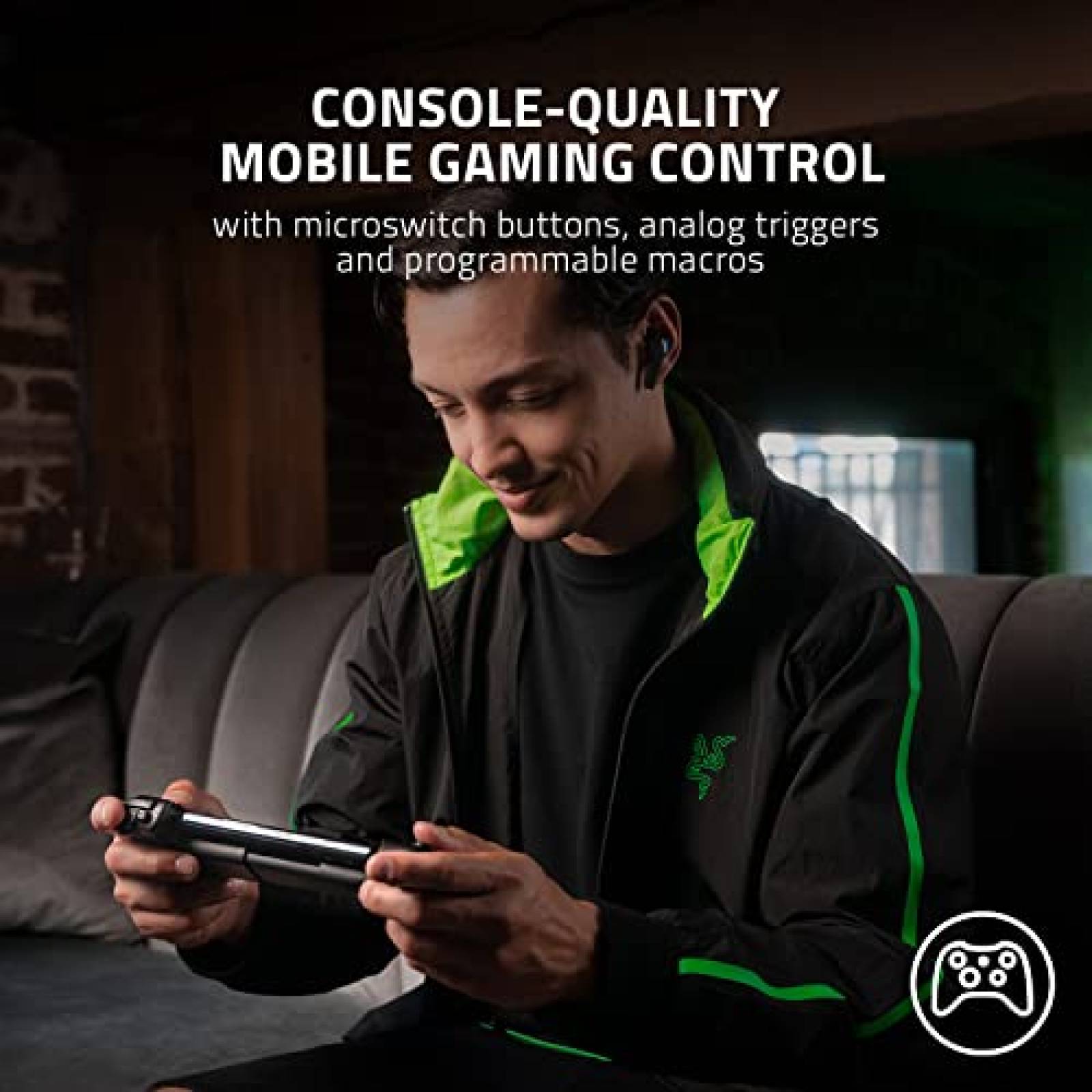 Control Gamer Razer Kishi V2 para Android -Negro