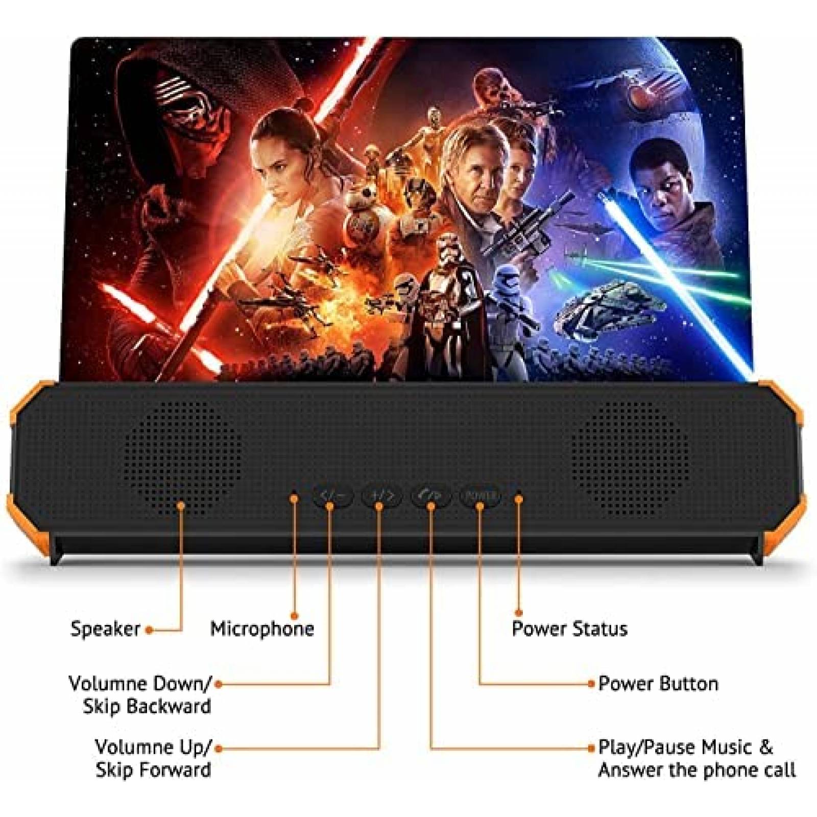 Lupa de Pantalla dizaul Para Teléfono 16''HD Con Bocina