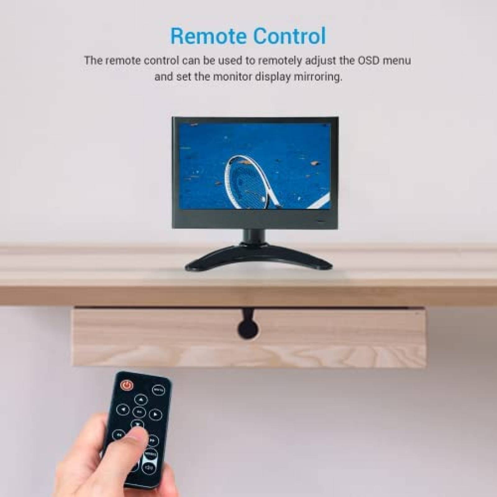 Monitor Elecrow Mini 7 Pulgadas HDMI USB AV VGA Bocina Negro