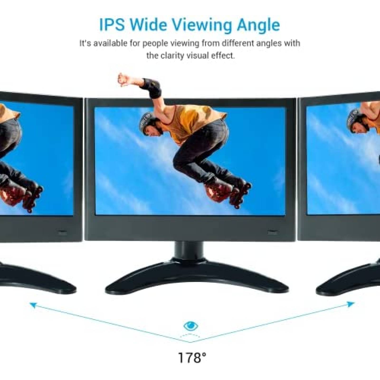 Monitor Elecrow Mini 7 Pulgadas HDMI USB AV VGA Bocina Negro