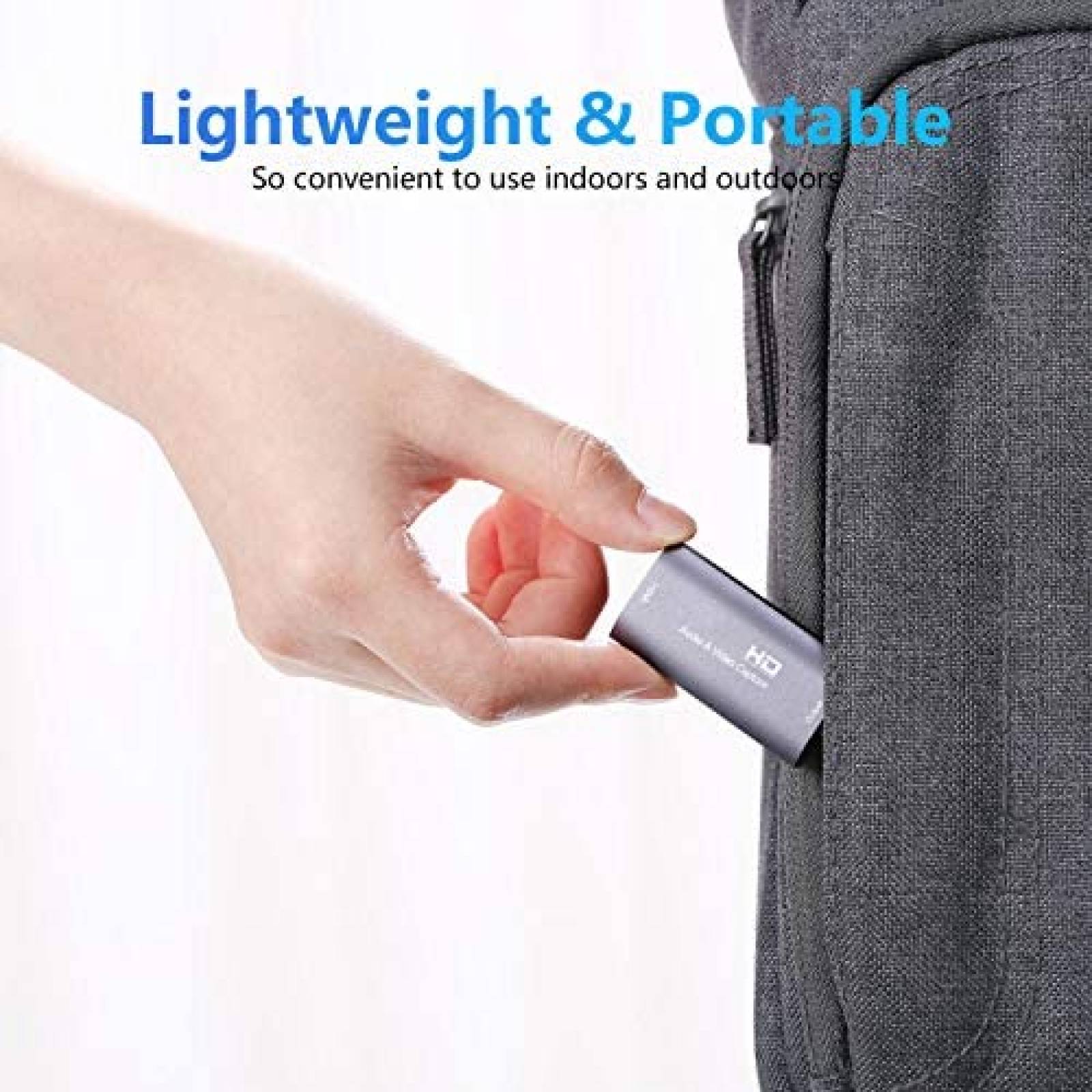 Cable PIHEN Capturador de Video USB a HDMI 1080P -Plata