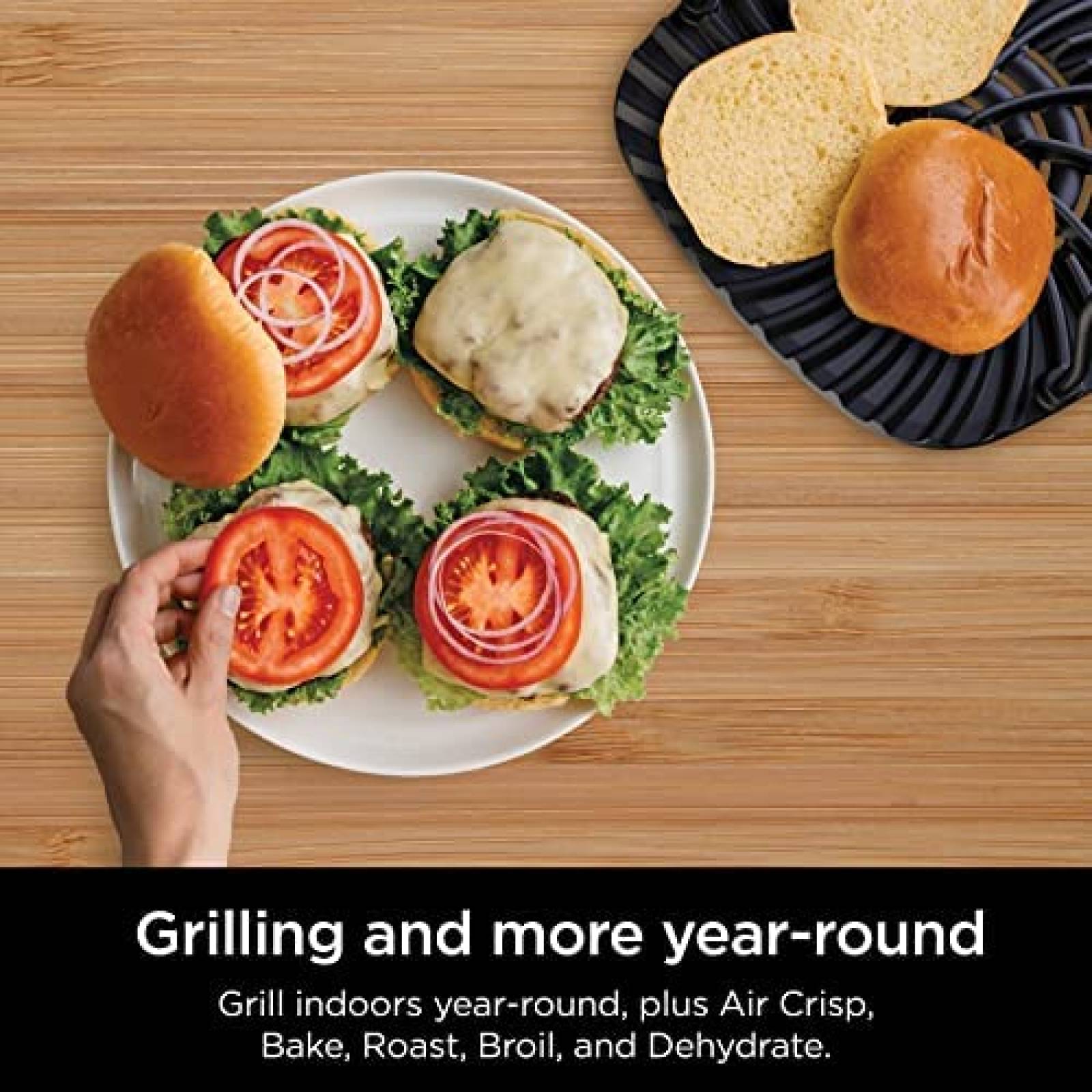 Parrilla Antiadherente Electrica Ninja 6en1 Horno, Asador