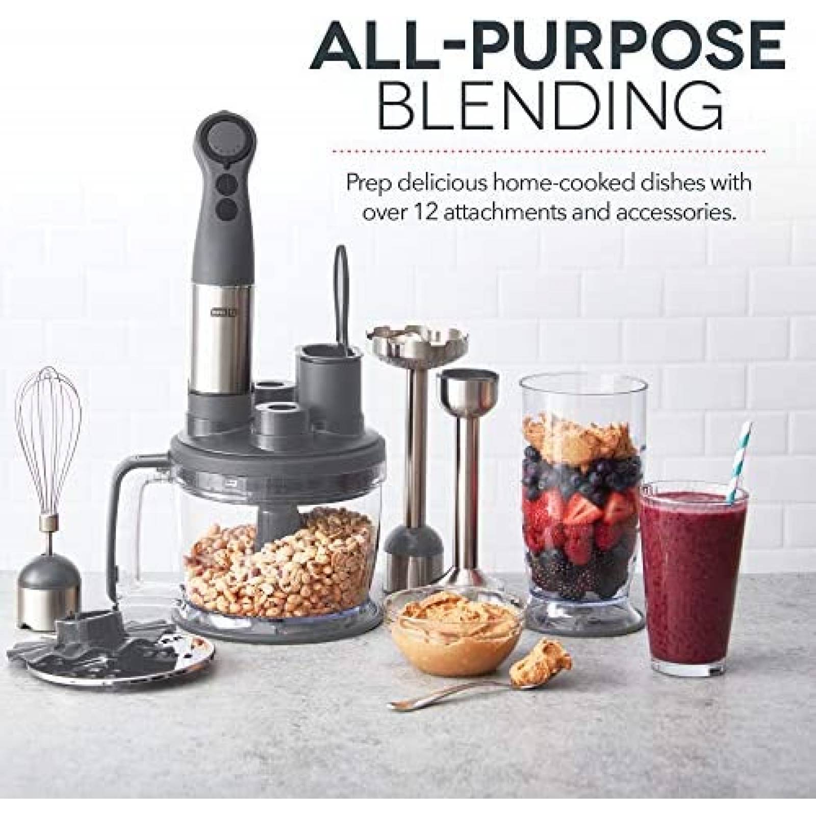 Batidora de Immersion DASH Chef Series Deluxe +Accesorios -G