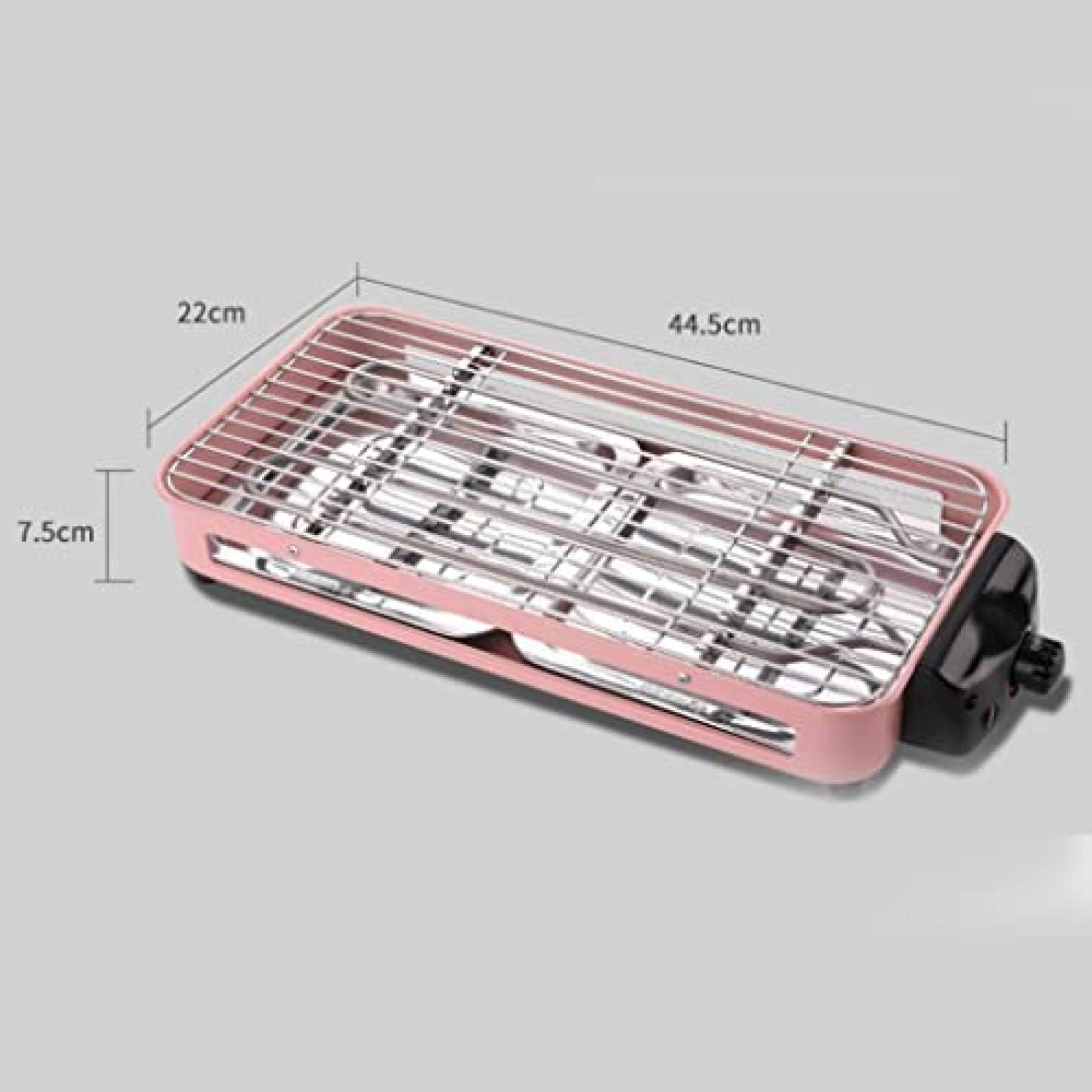 Parrilla Antiadherente Electrica O-OBDO Control Termico Rosa