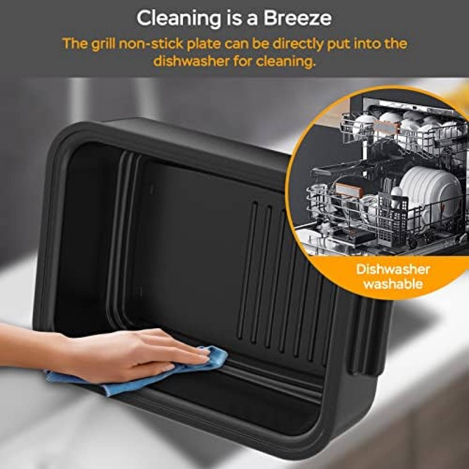 Parrilla Antiadherente Electrica Geek Chef Control Digital