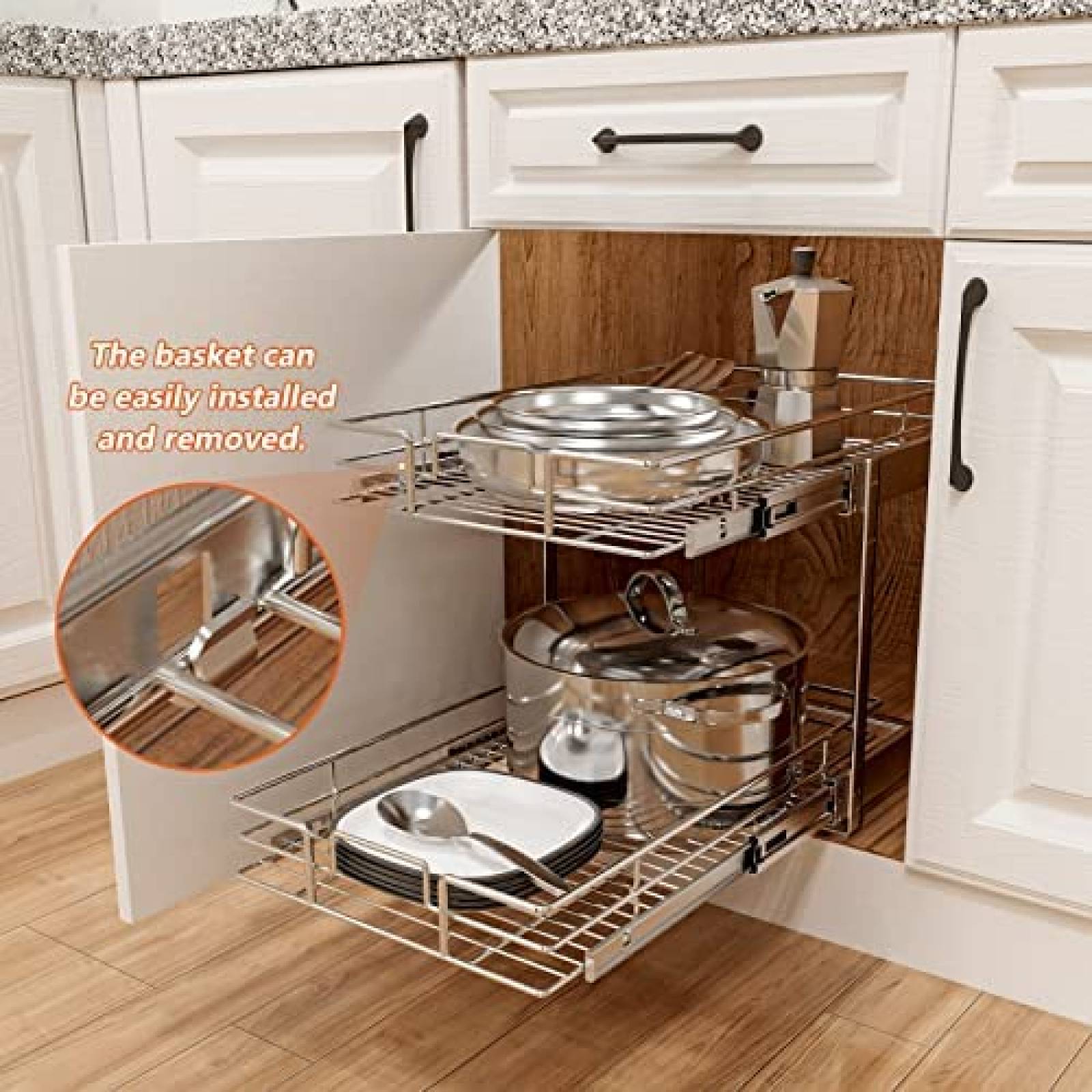 Gabinete Deslizable ROOMTEC para Electrodomesticos -Plateado
