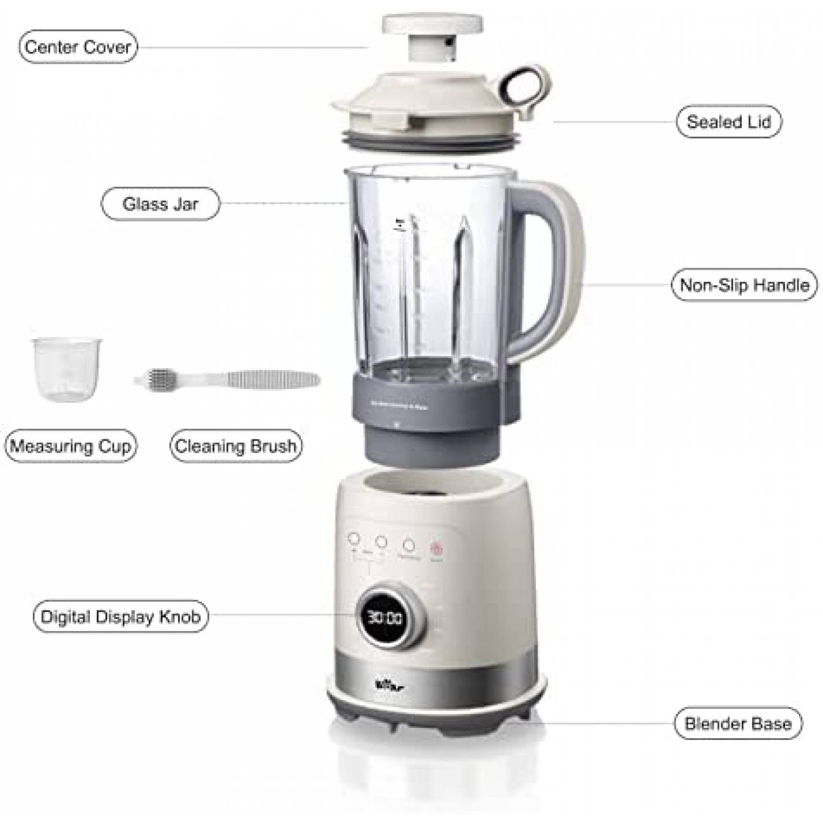 Licuadora Personal Bar Profesional de 1200W/51 Oz. -Gris