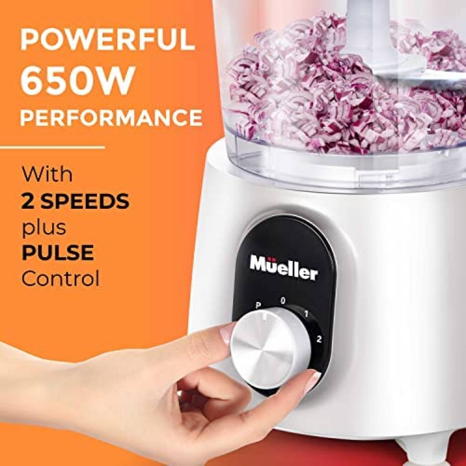 Triturador de Alimento MUELLER HOME Cap. 8 Tazas -Blanco