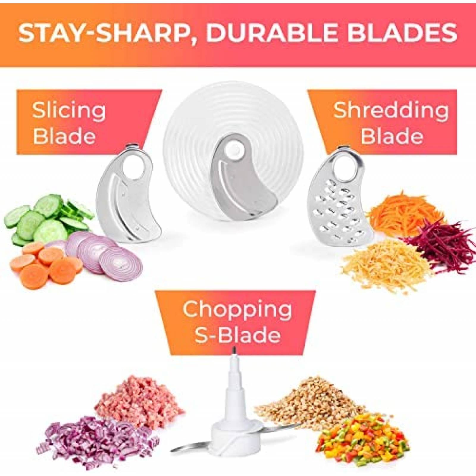 Triturador de Alimento MUELLER HOME Cap. 8 Tazas -Blanco