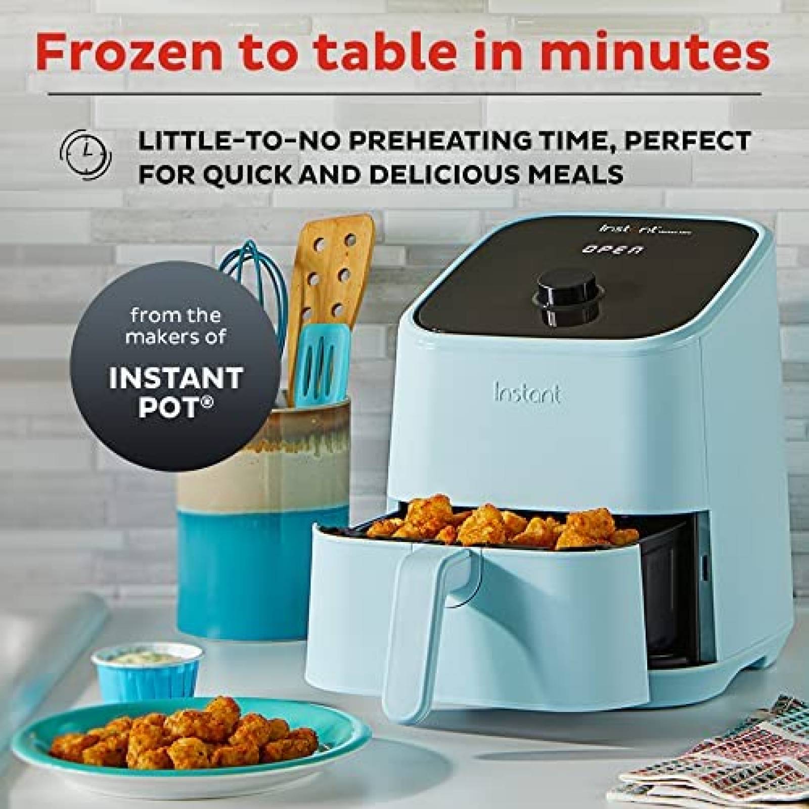 Mini Freidora de Aire Instant Pot Vortex 4 en 1 2Qt -Aqua