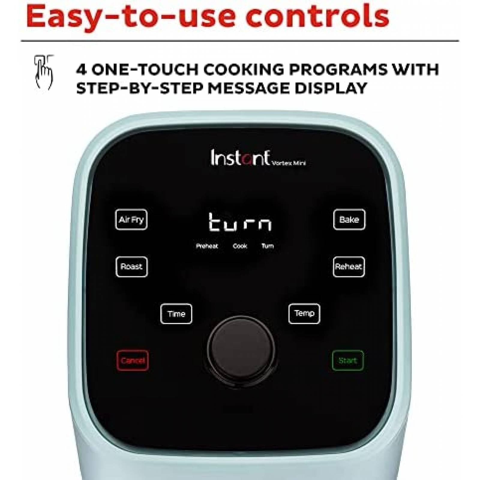 Mini Freidora de Aire Instant Pot Vortex 4 en 1 2Qt -Aqua