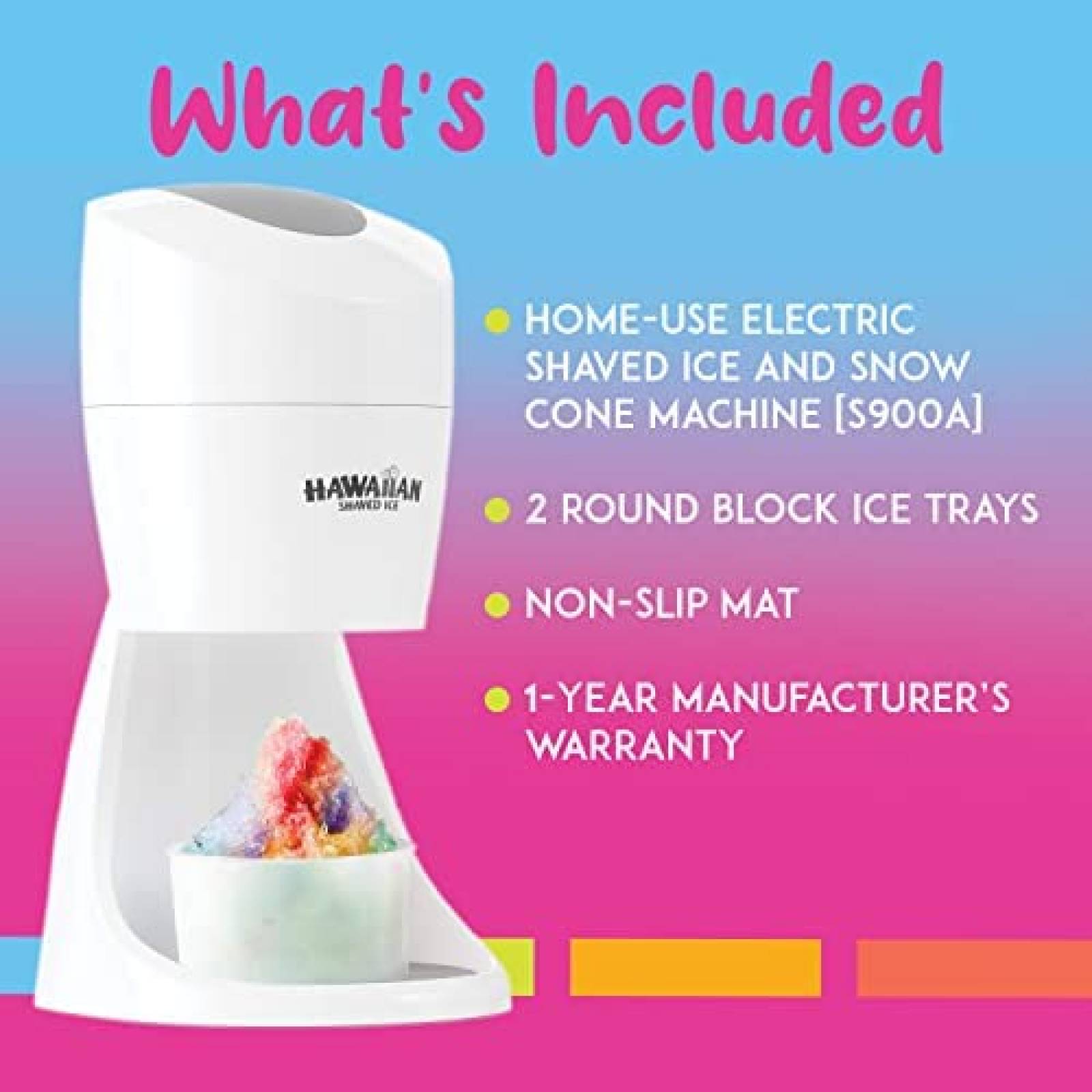 Maquina Raspados Hawaiian Shaved Ice S900A -Blanco