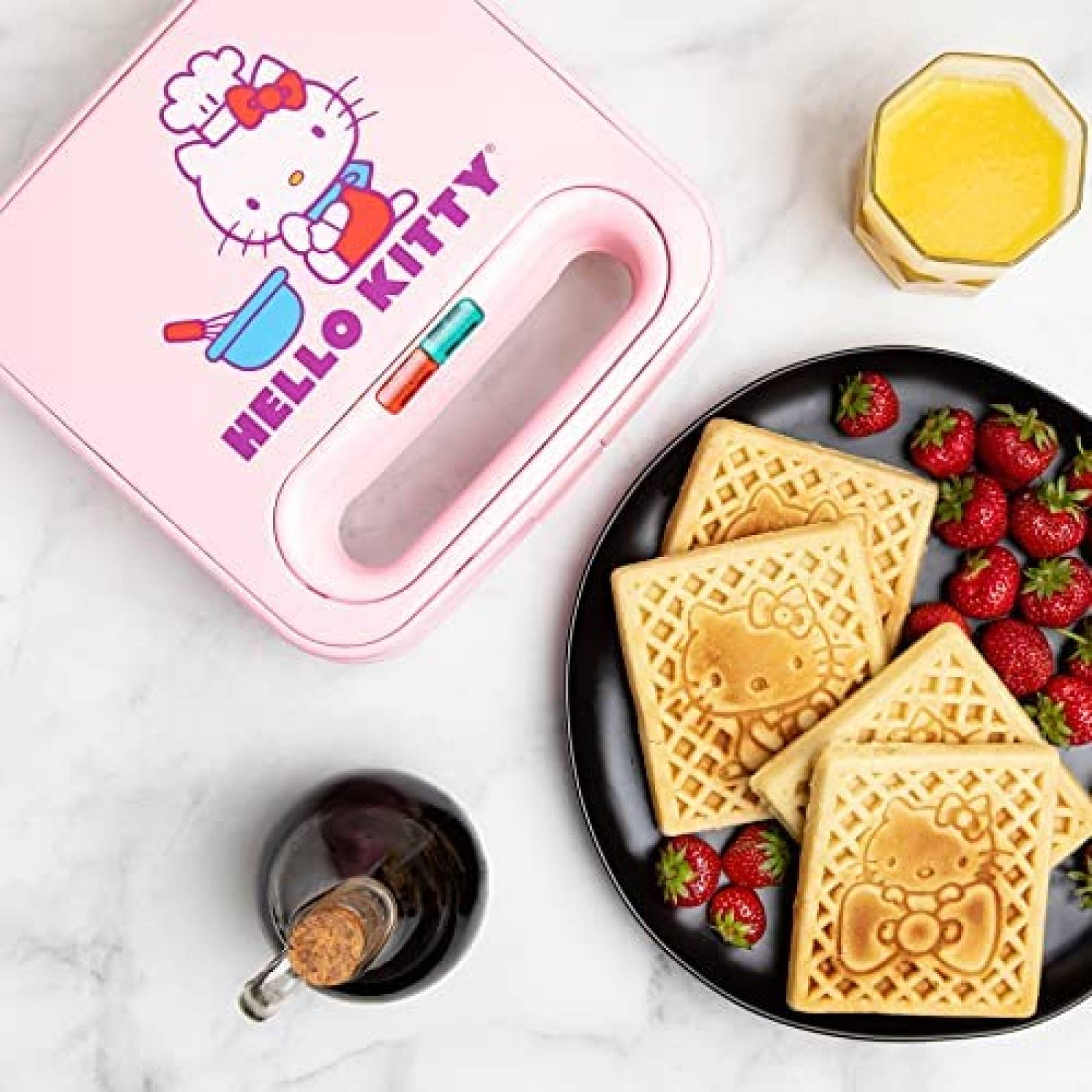 Wafflera Uncanny Brands Hello Kitty Doble -Rosa