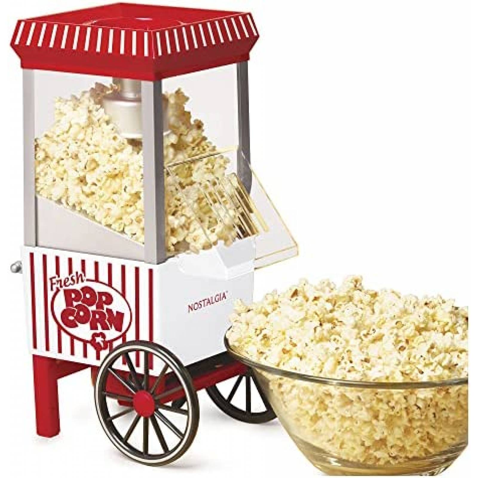 Maquina de Palomitas Nostalgia de 12 OZ Sin Aceite -Blanco