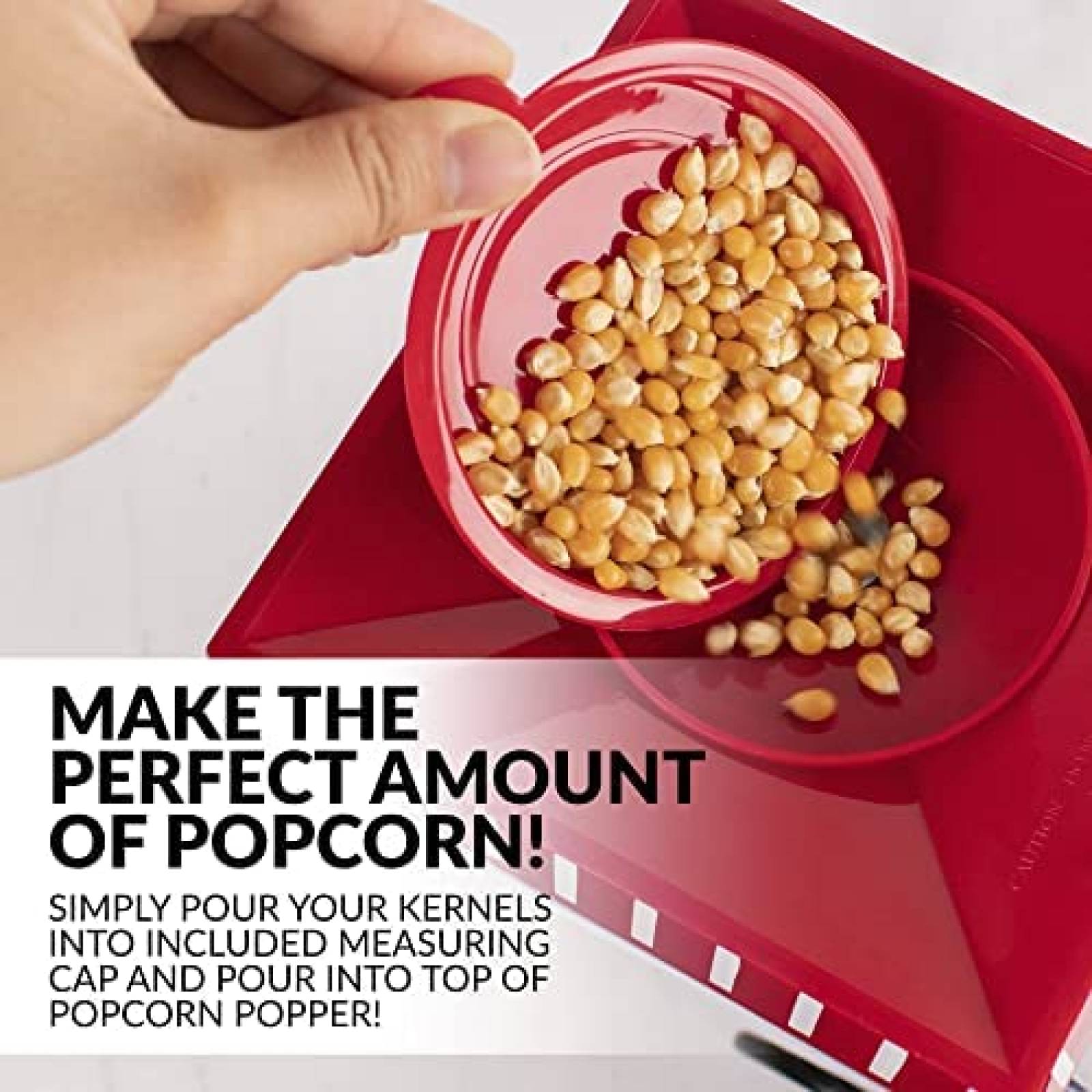 Maquina de Palomitas Nostalgia de 12 OZ Sin Aceite -Blanco