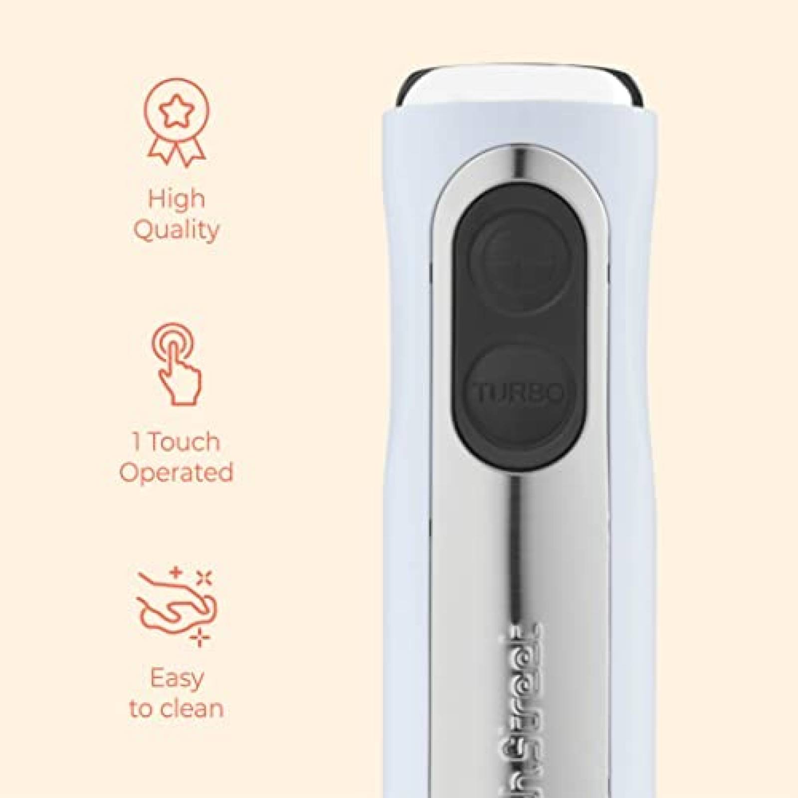 Licuadora de Mano Peach Street de 500W c/Modo Turbo -Blanco