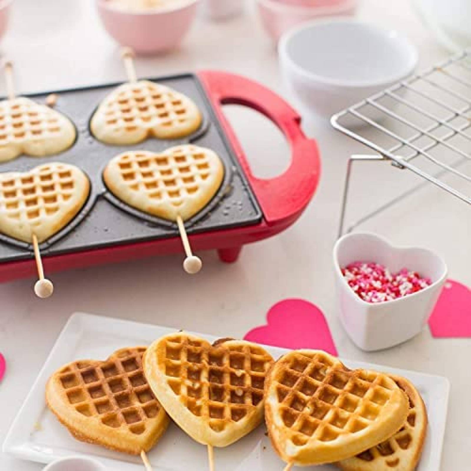 Wafflera Holstein Housewares para 4 Waffles -Celeste