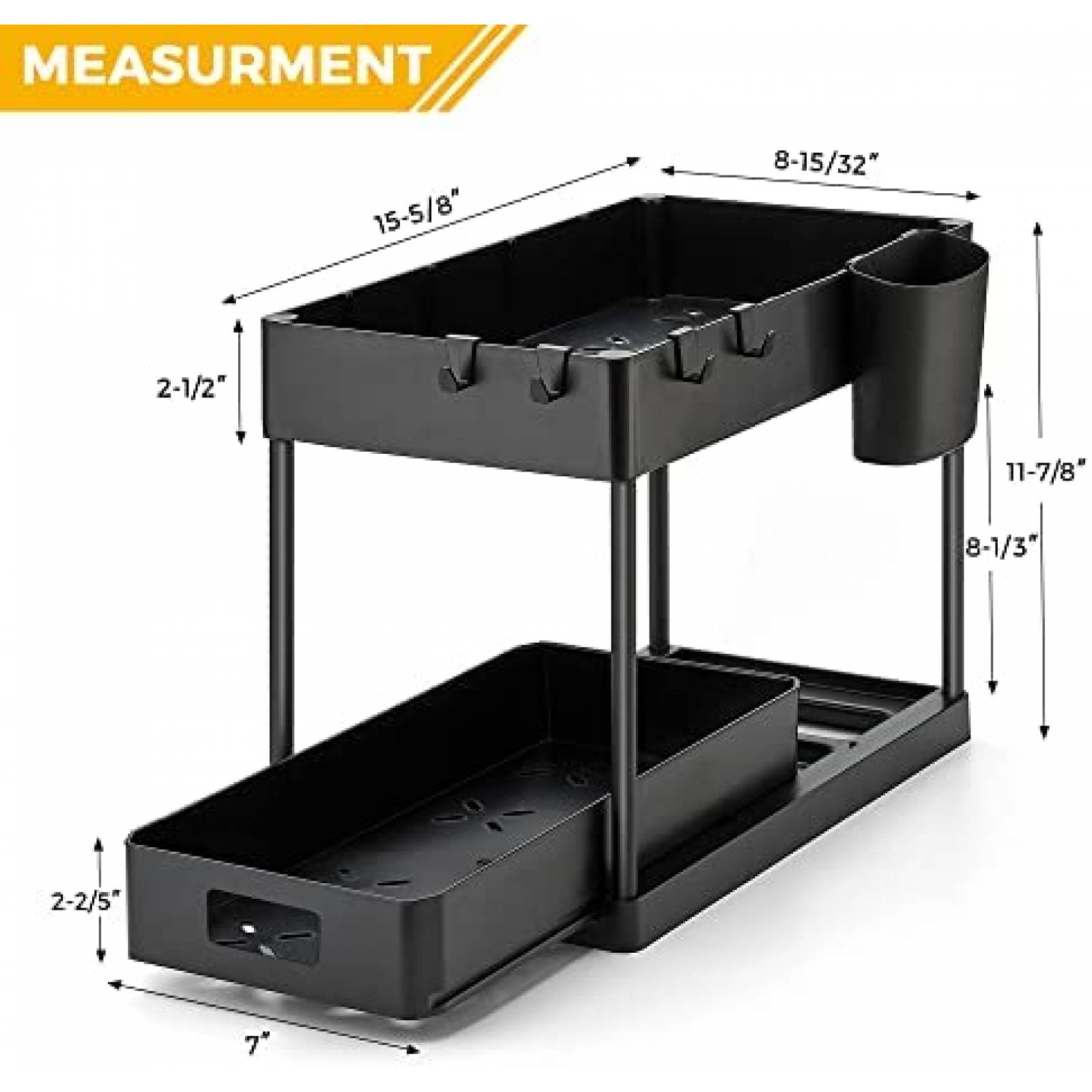 Gabinetes Deslizables Ravinte para Productos de Limpieza 2pz