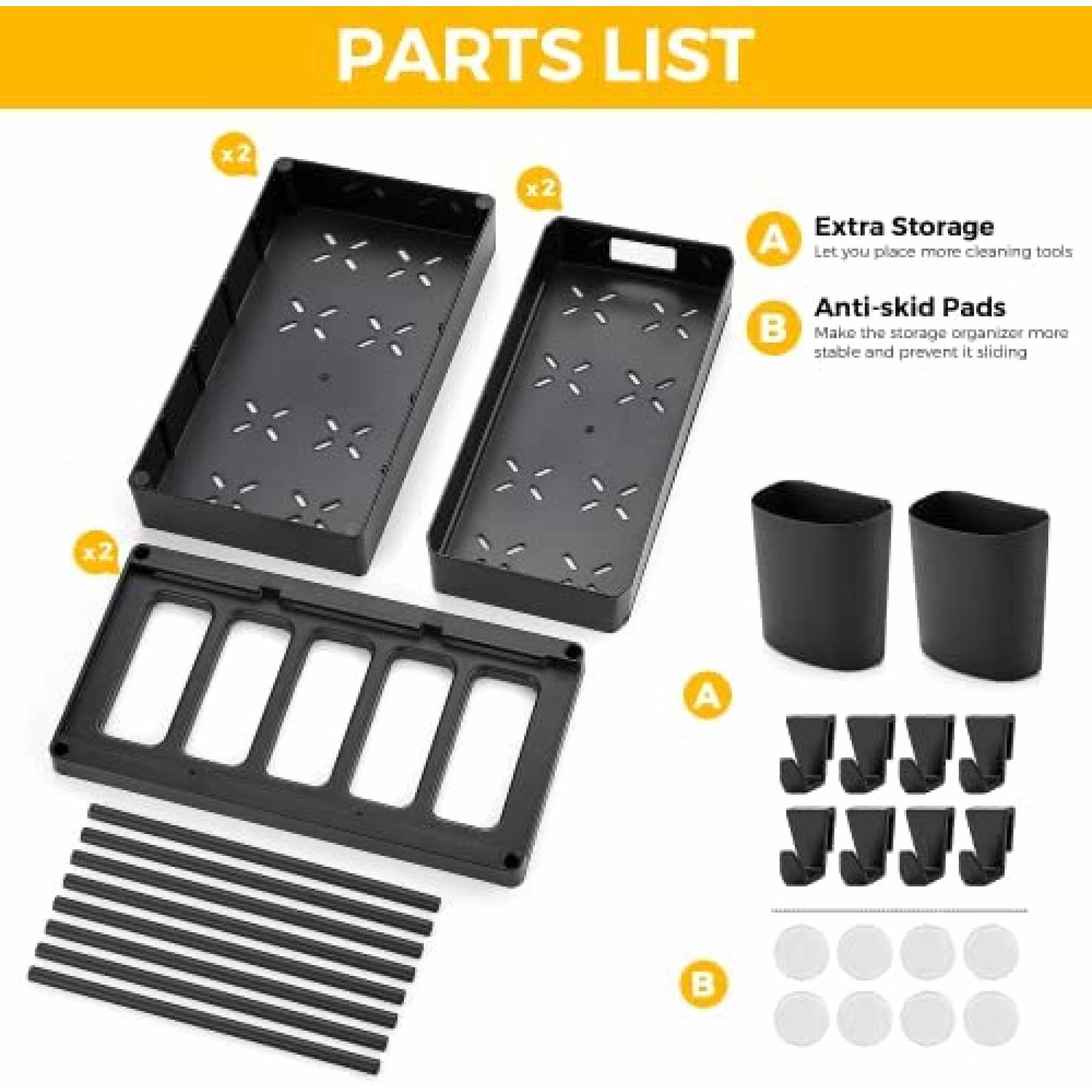 Gabinetes Deslizables Ravinte para Productos de Limpieza 2pz