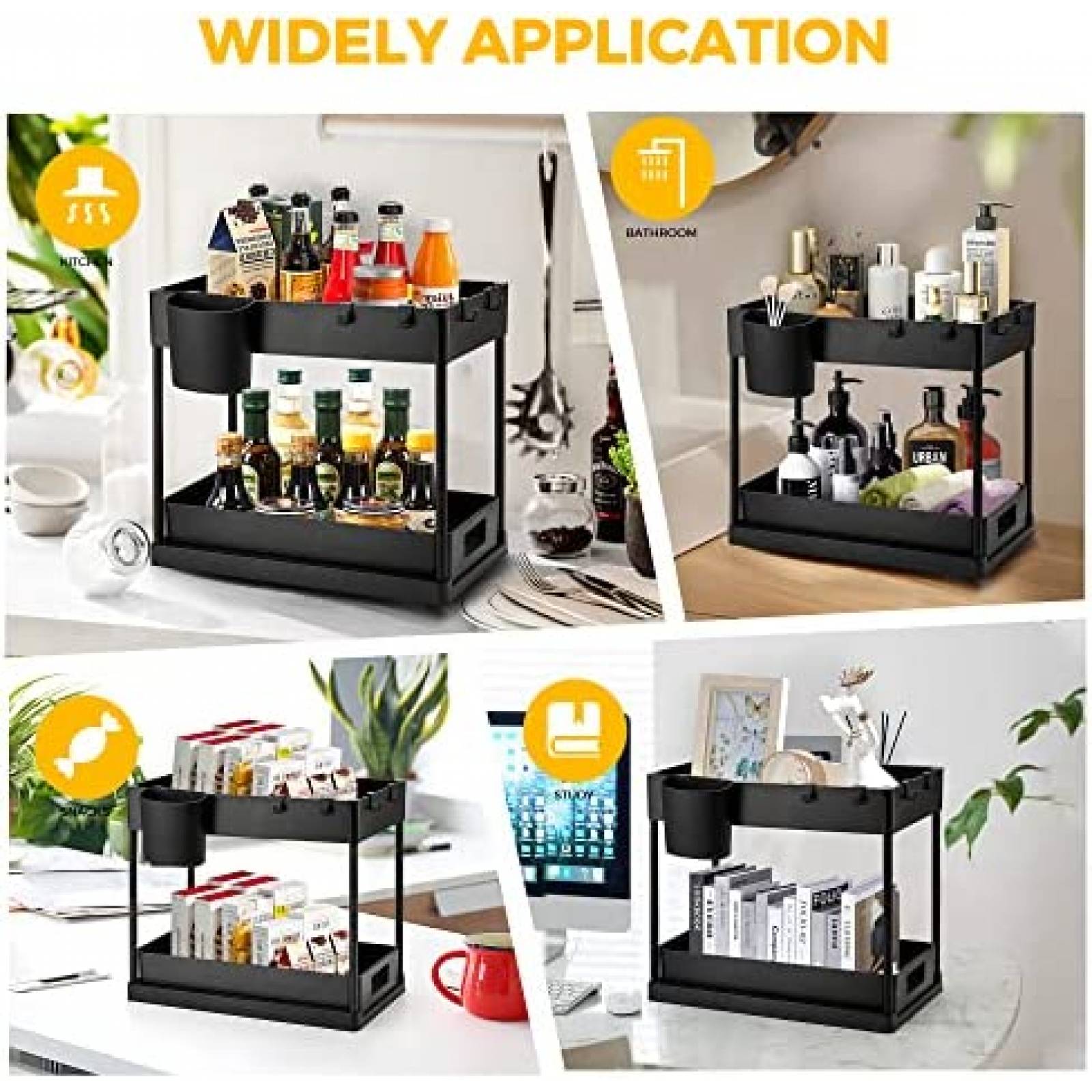 Gabinetes Deslizables Ravinte para Productos de Limpieza 2pz