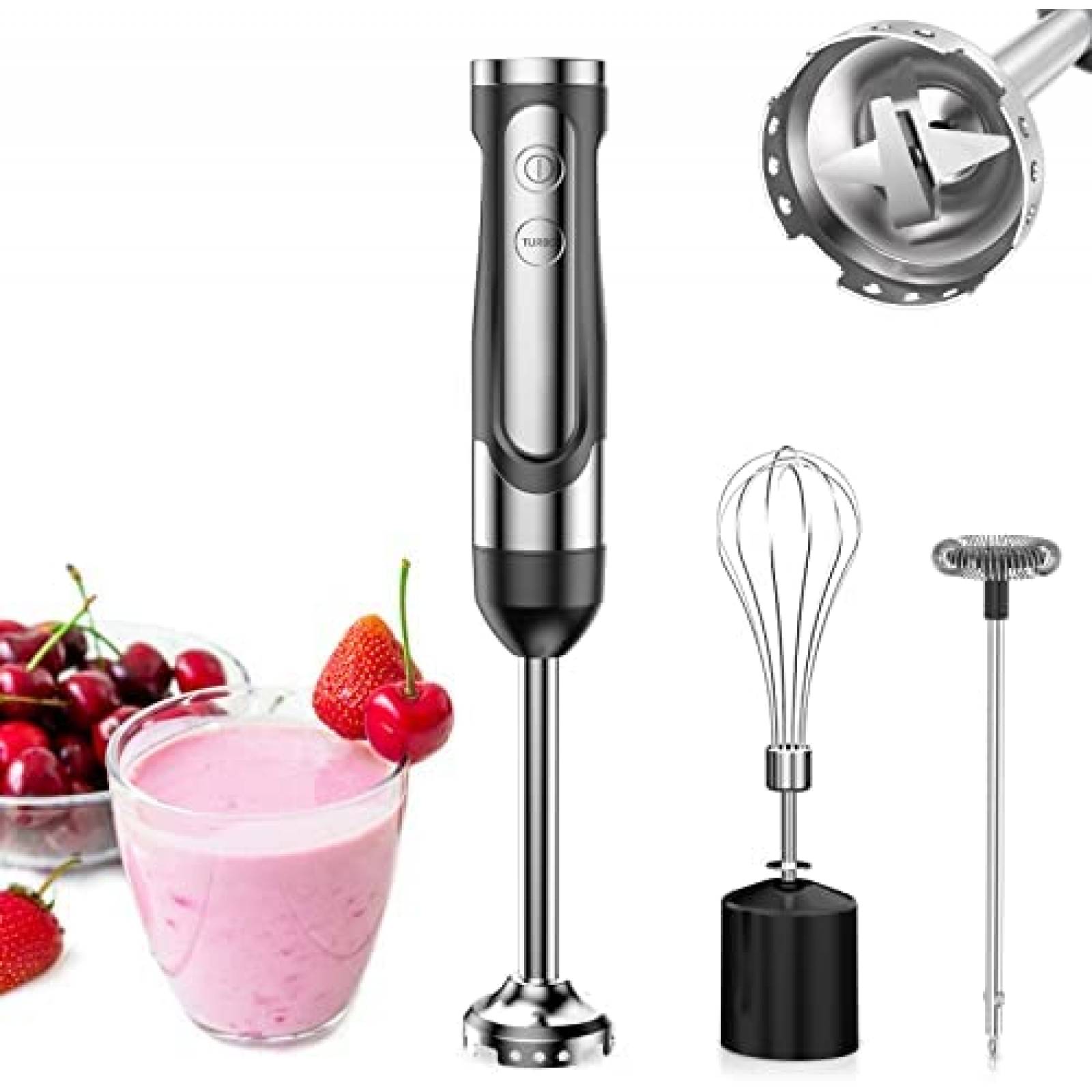 Licuadora de Mano LINKChef 3 en 1 1800W + Accesorios -Negro