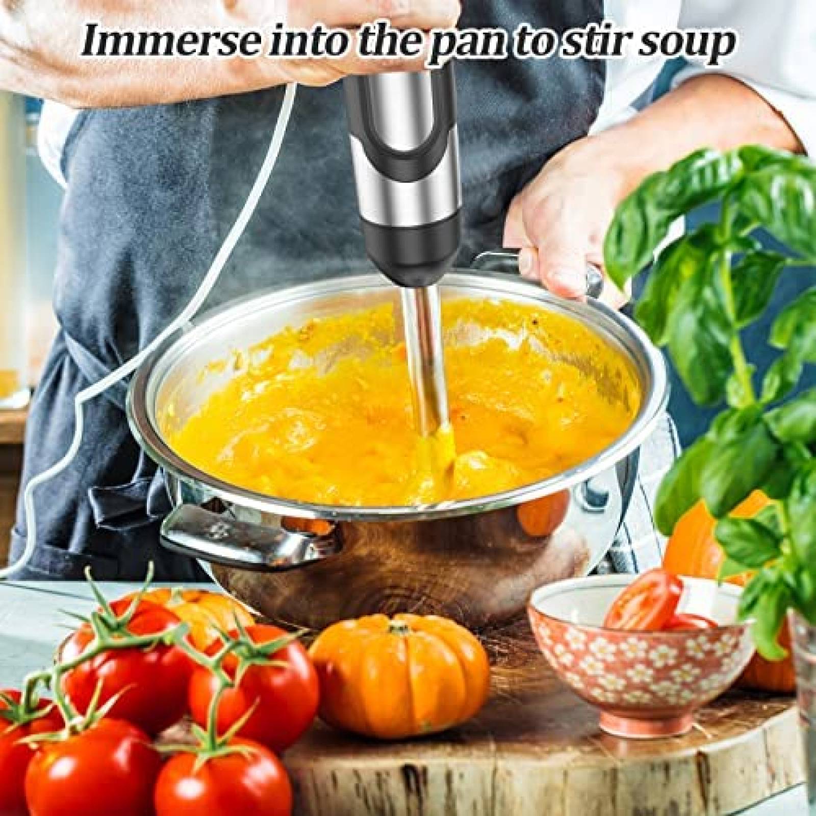 Licuadora de Mano LINKChef 3 en 1 1800W + Accesorios -Negro