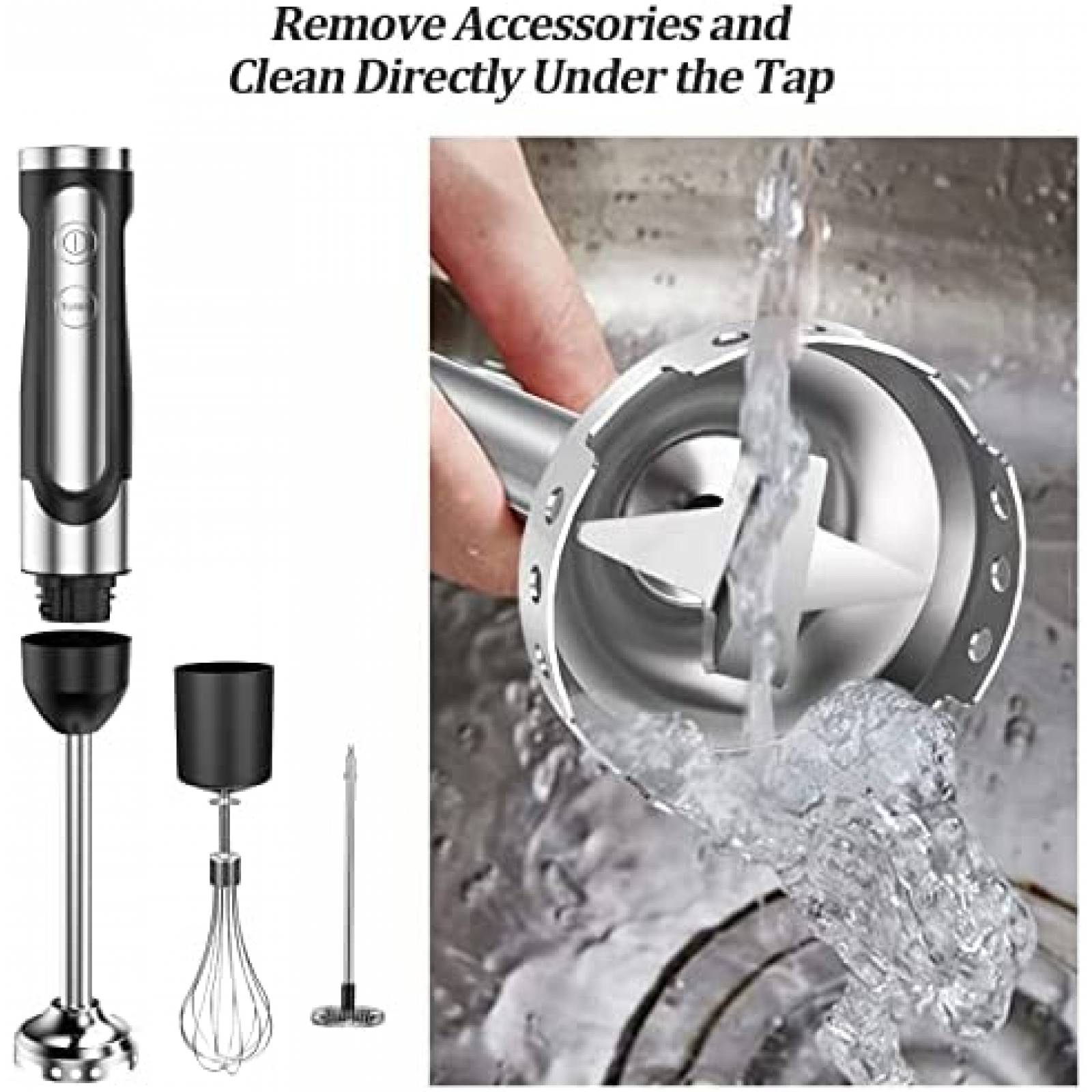 Licuadora de Mano LINKChef 3 en 1 1800W + Accesorios -Negro