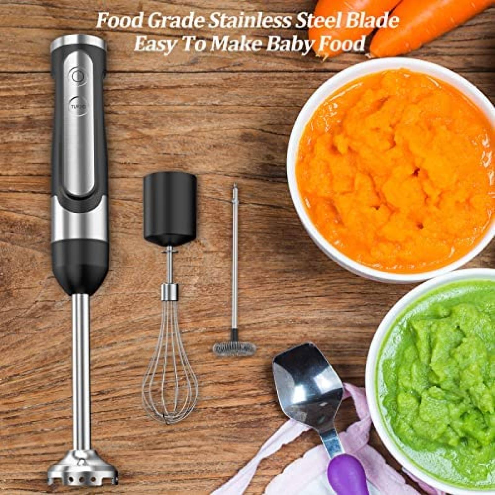 Licuadora de Mano LINKChef 3 en 1 1800W + Accesorios -Negro