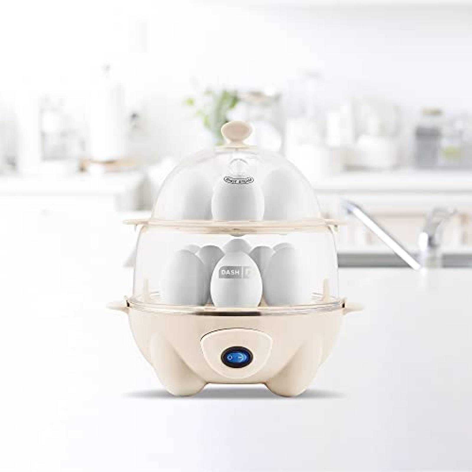 Olla Electrica para Huevo DASH Deluxe para 12 huevos -Crema