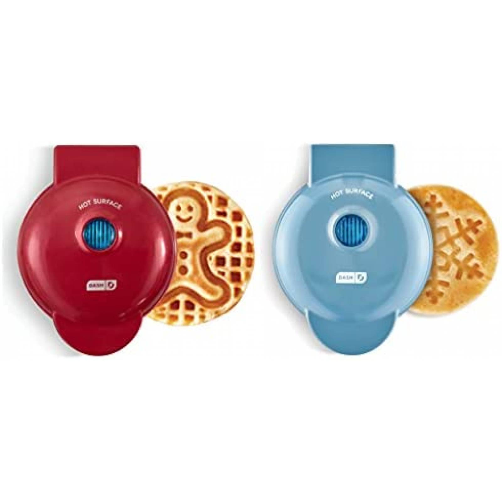 Mini Wafflera DASH Diseño Navideño 2pzs -Multicolor
