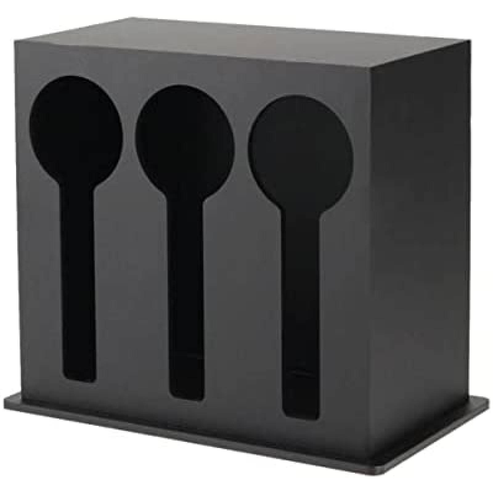 Organizador de Cocina Acrilico Hemoton para Cubiertos -Negro