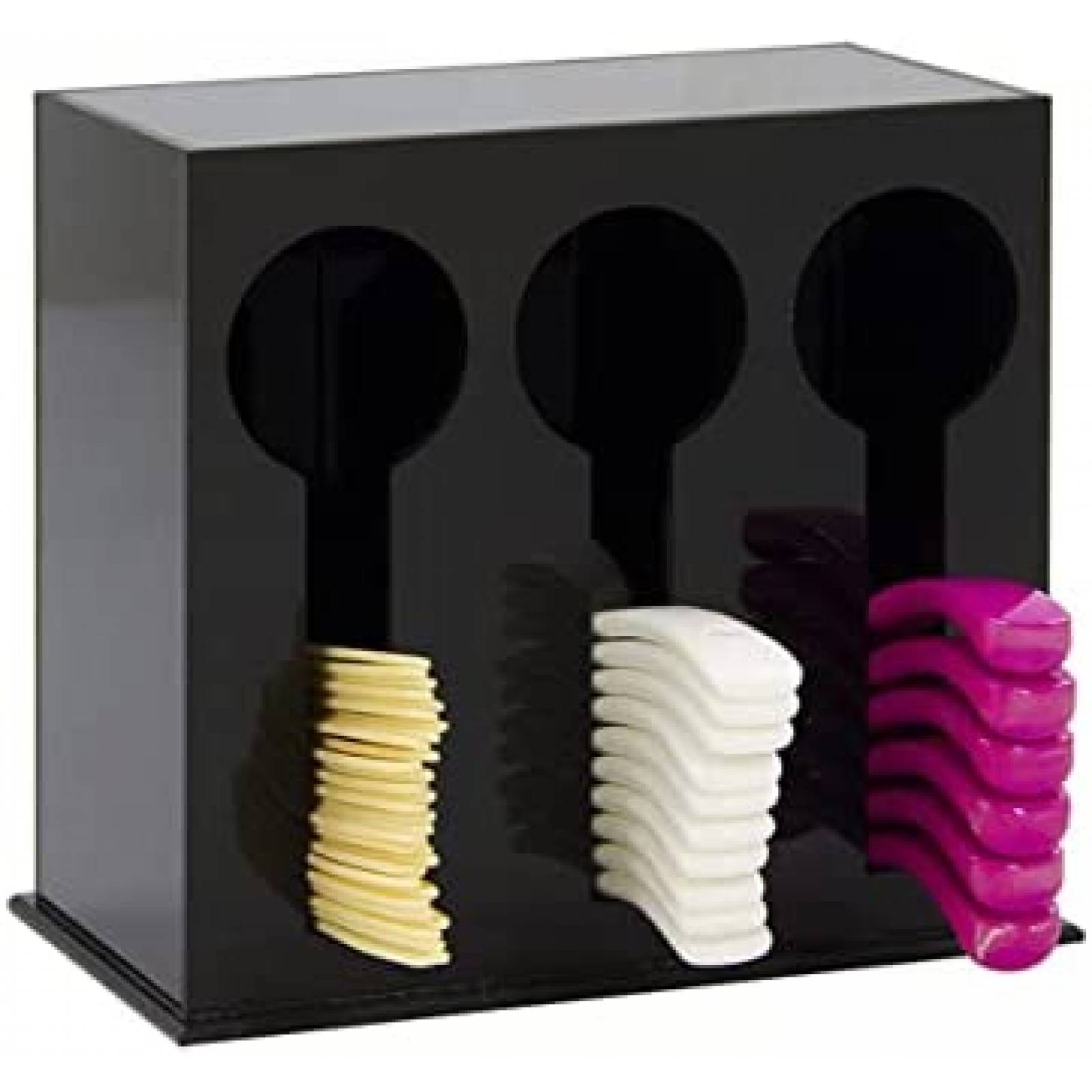 Organizador de Cocina Acrilico Hemoton para Cubiertos -Negro