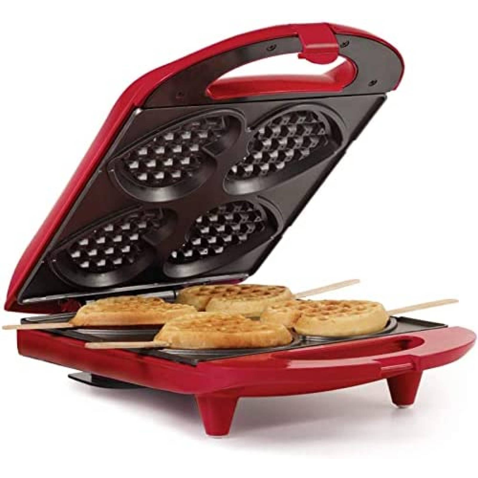 Wafflera Holstein Housewares para 4 Waffles 761W -Rojo