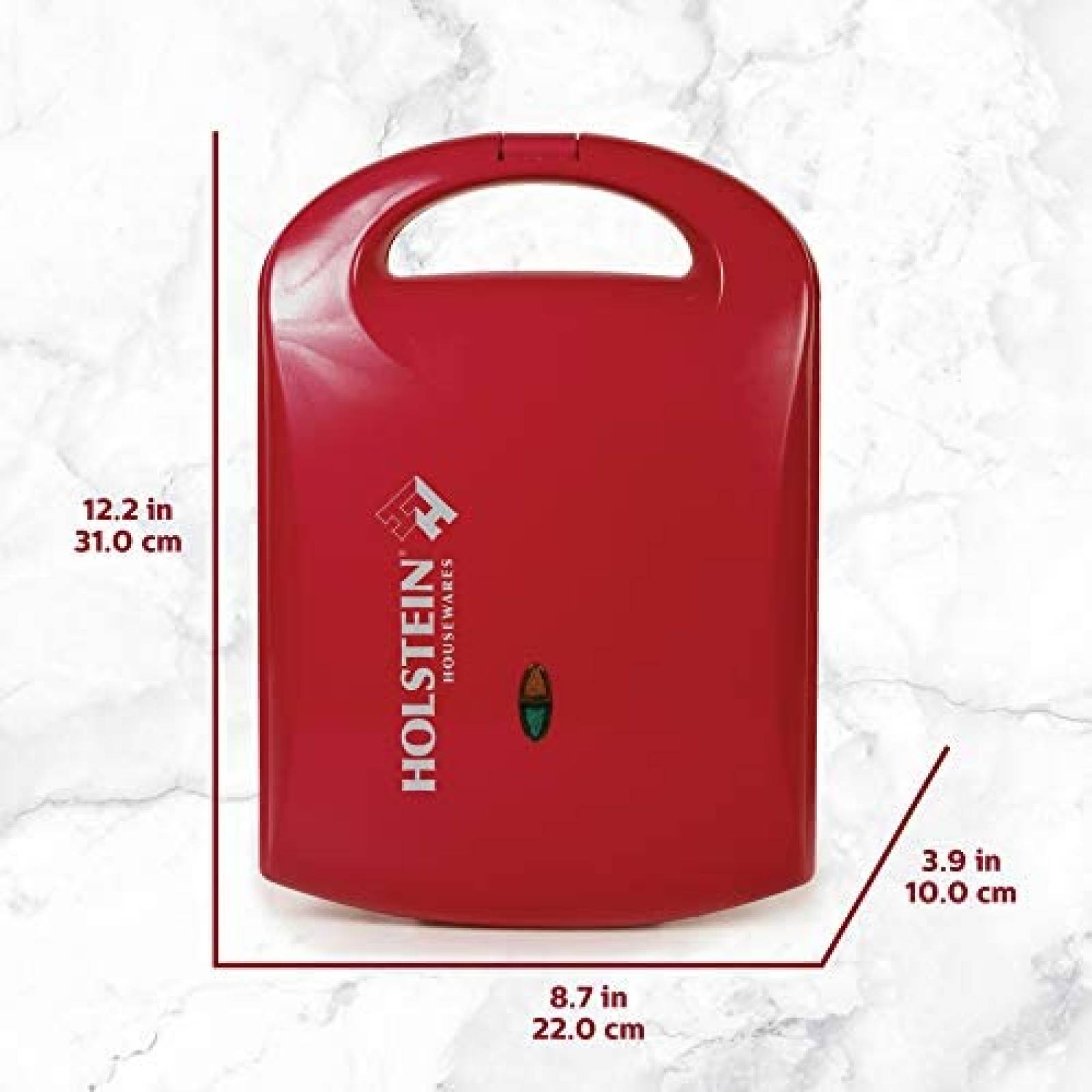 Wafflera Holstein Housewares para 4 Waffles 761W -Rojo