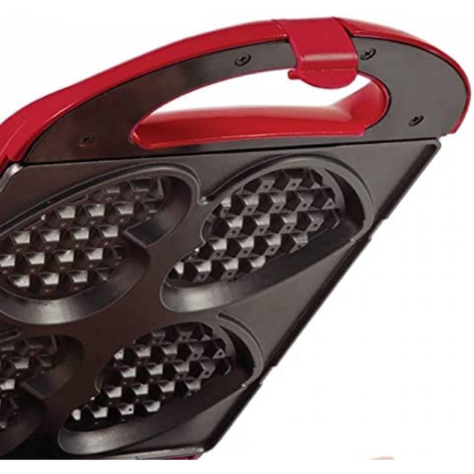 Wafflera Holstein Housewares para 4 Waffles 761W -Rojo
