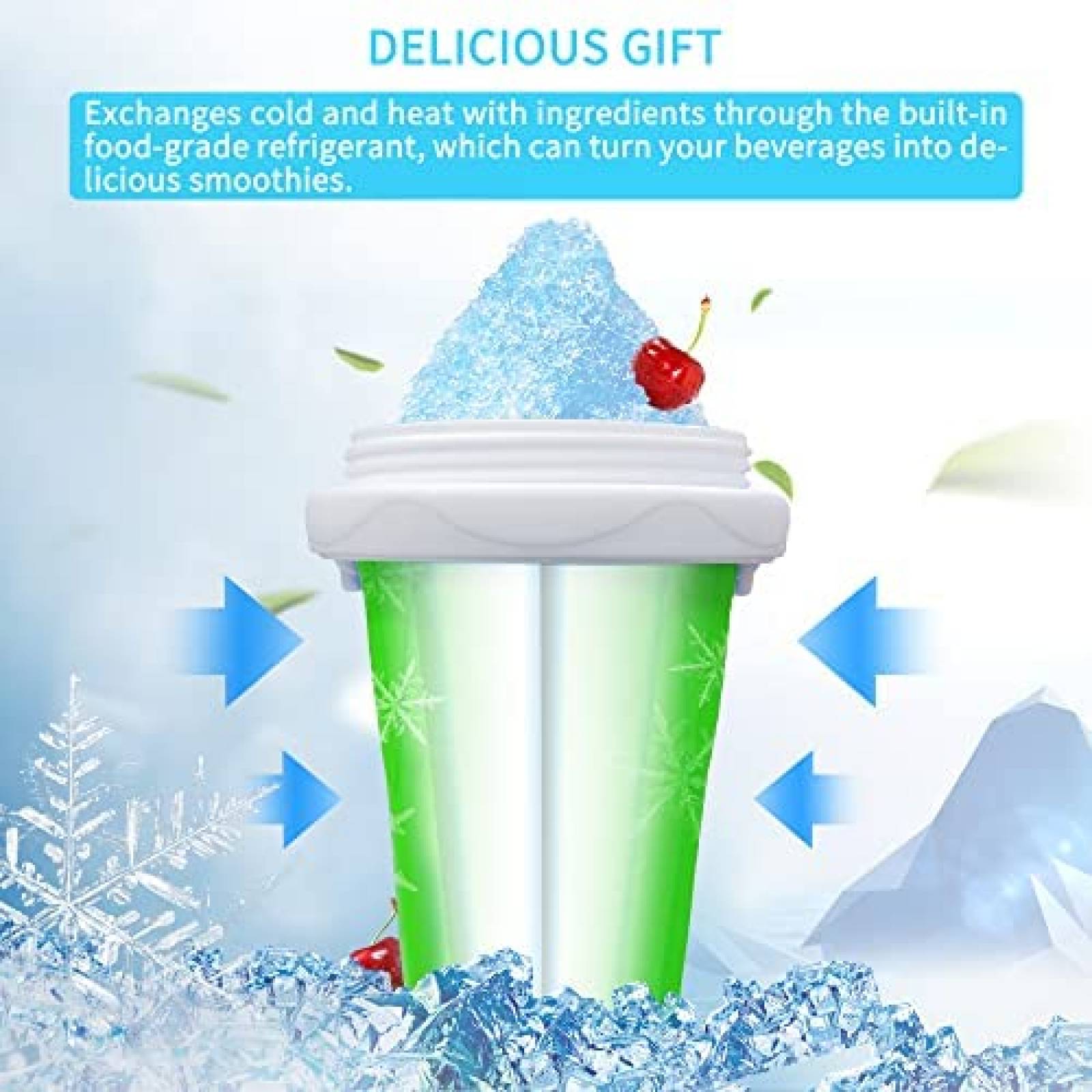 Vaso Magico ASNUG Para Slushy Batidos Rapidos -Azul