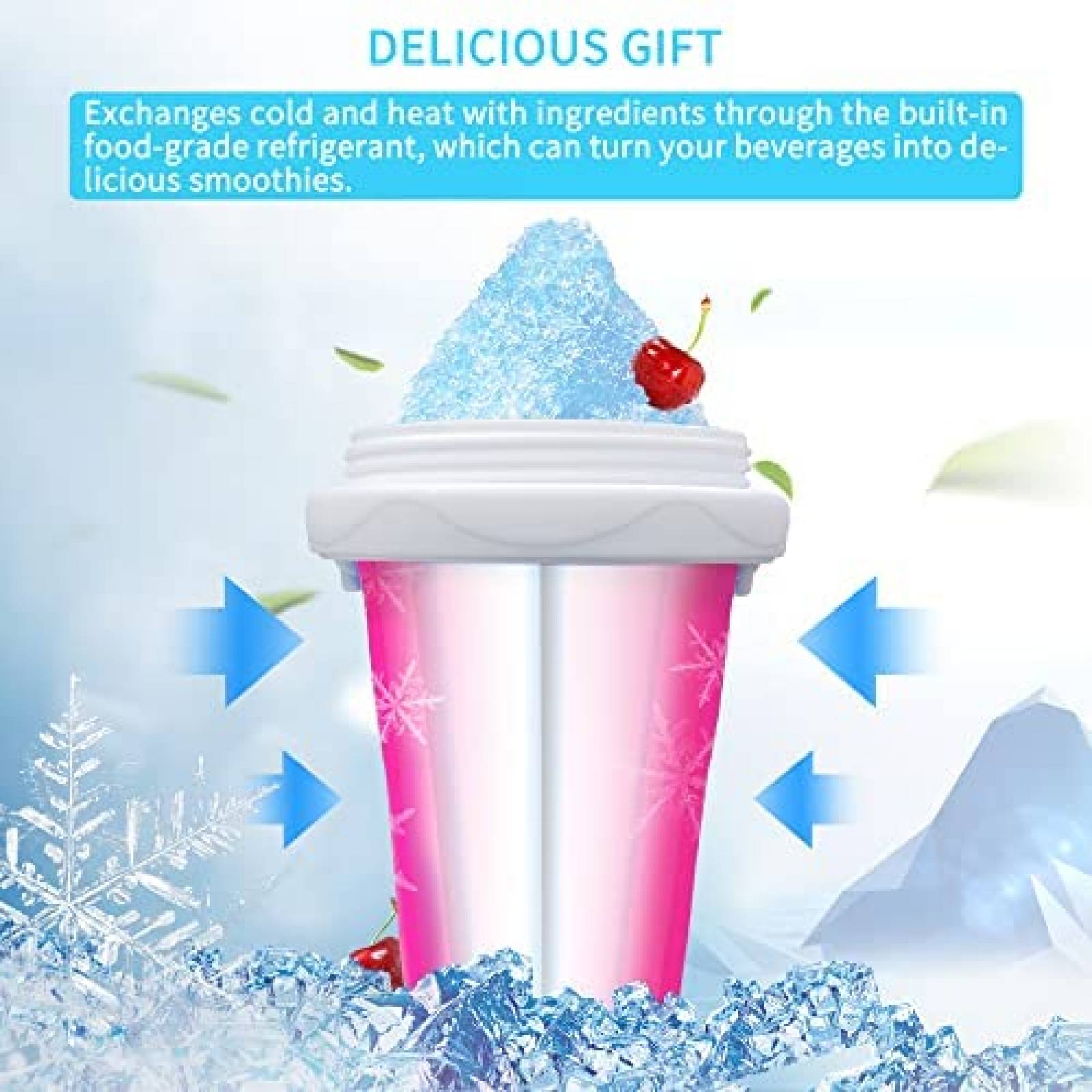 Vaso Magico ASNUG Para Slushy Batidos Rapidos -Rosa