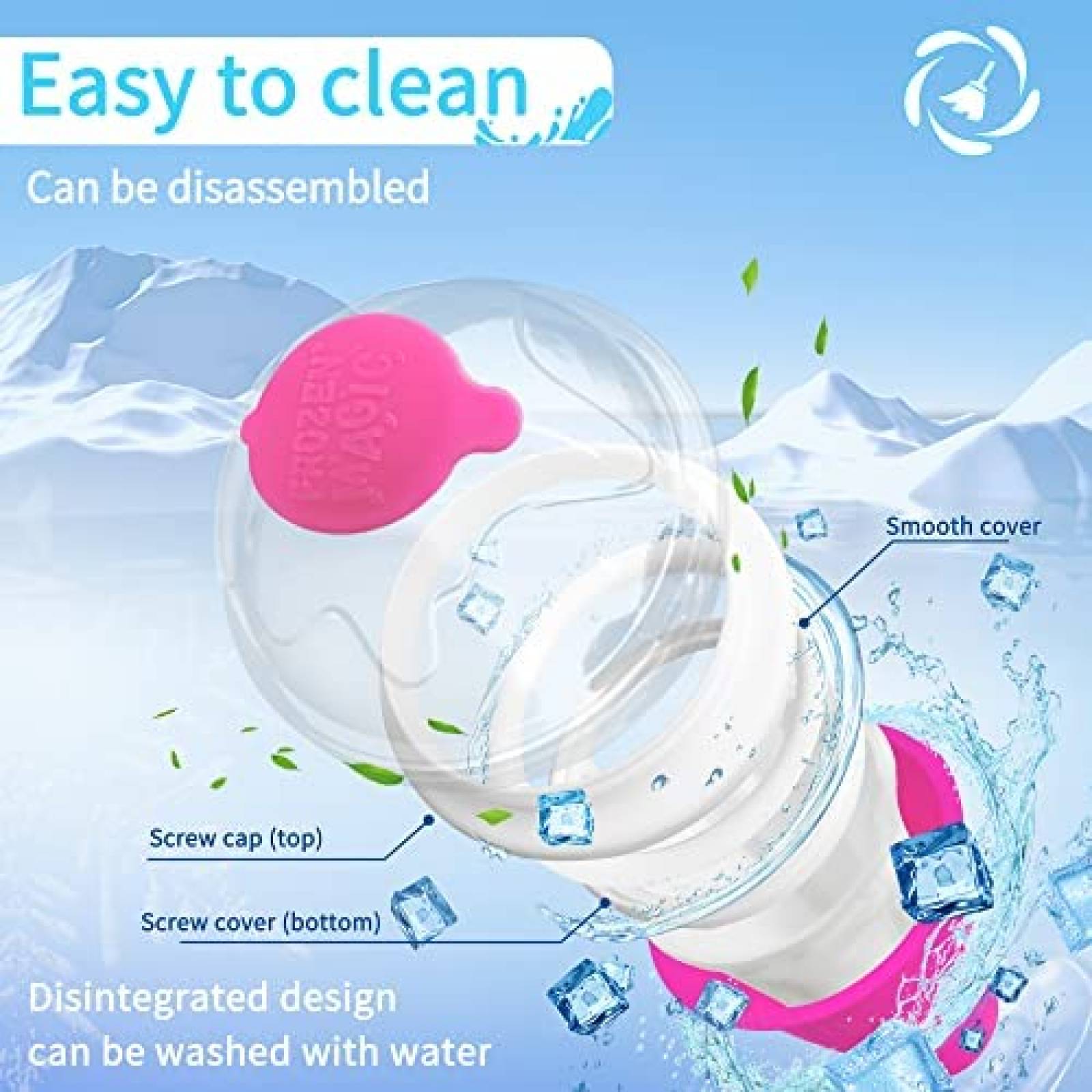 Vaso Magico ASNUG Para Slushy Batidos Rapidos -Rosa