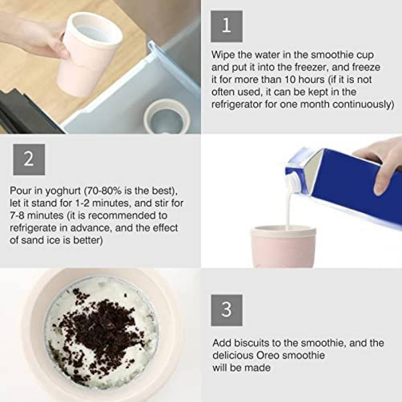 Vaso Magico WAITLOVER Para Slushy Batidos Rapidos -Naranja