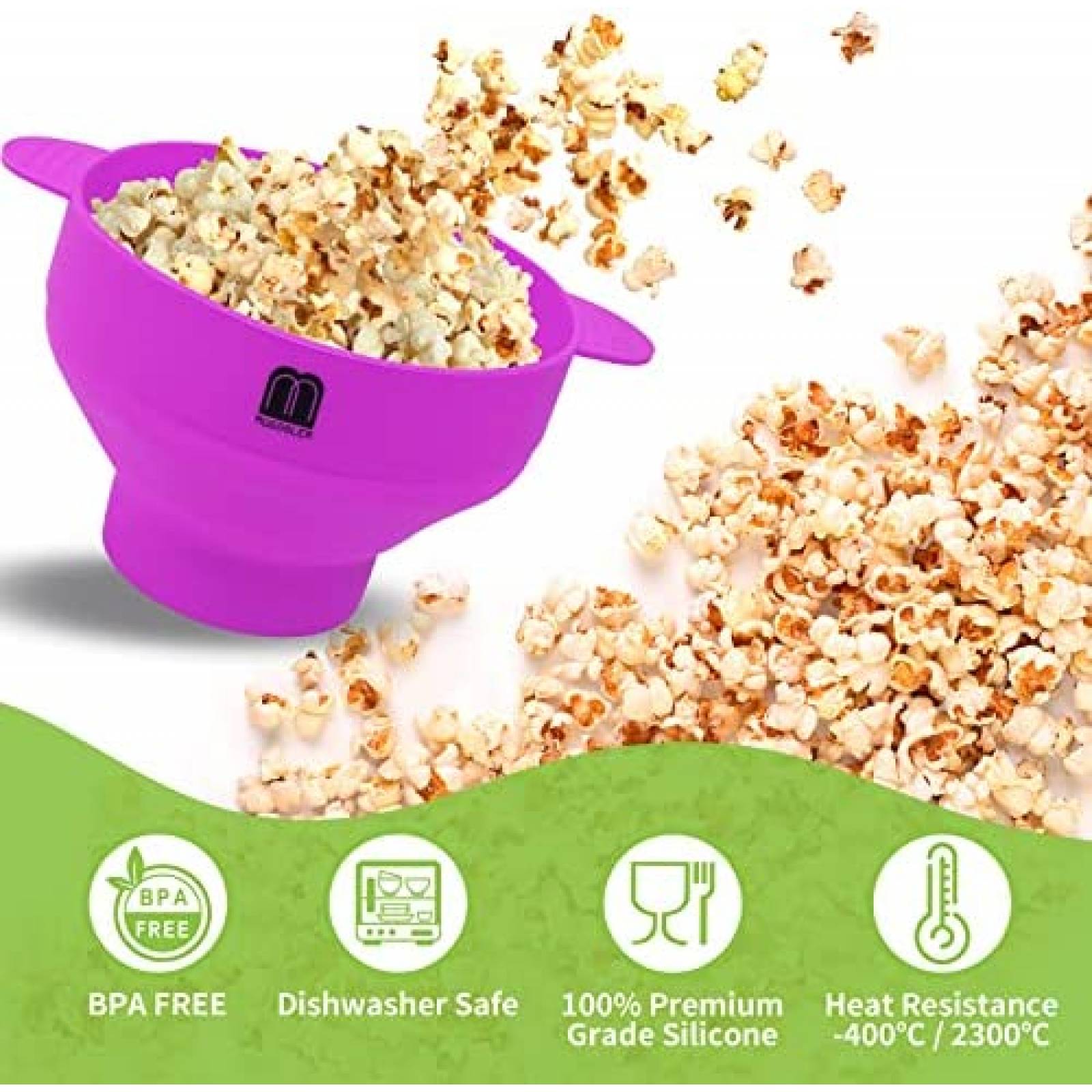 Maquina de Palomitas MUGOOLER para Microondas -Morado