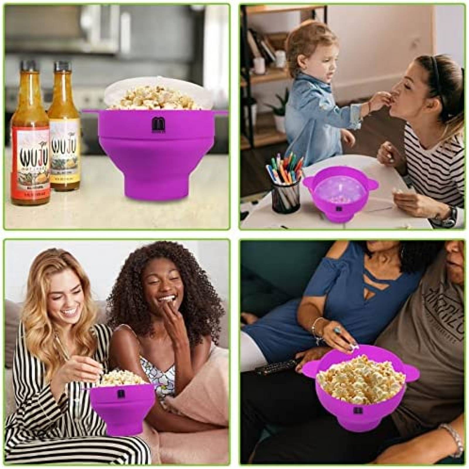 Maquina de Palomitas MUGOOLER para Microondas -Morado