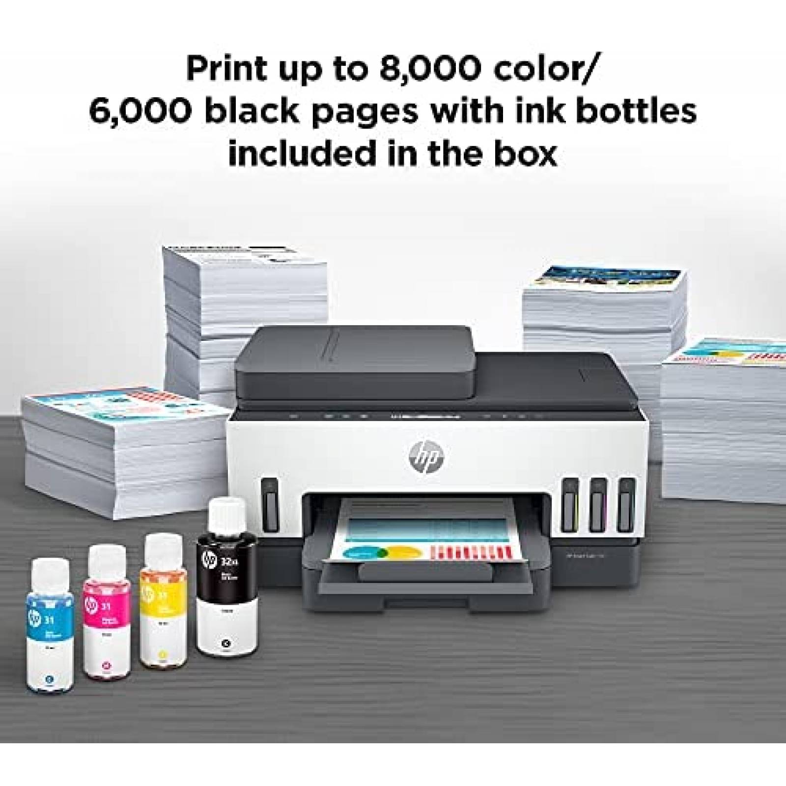 Impresora HP Smart -Tank 7301 Bluetooth/Wifi/USB -Negro